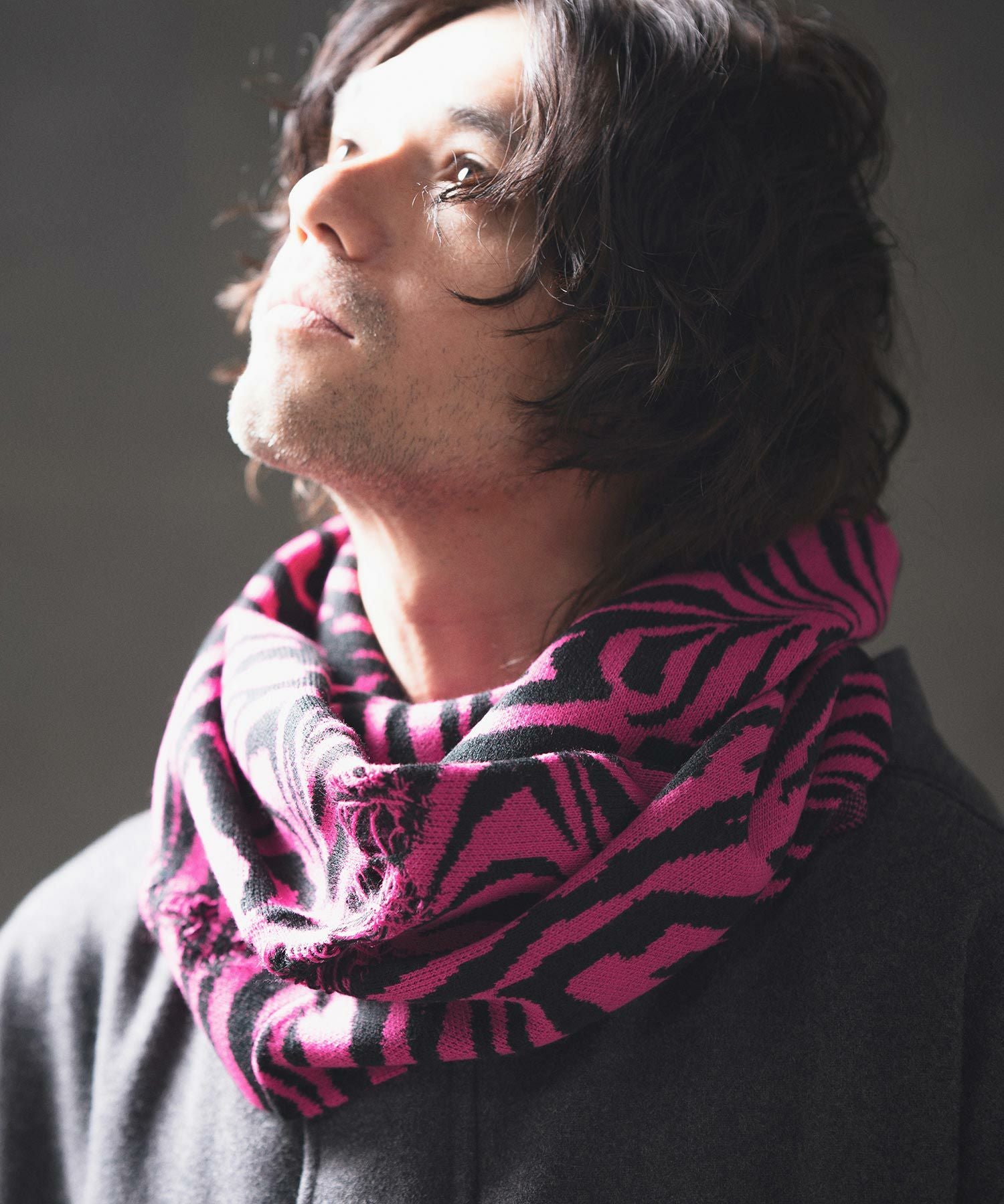 60%OFF【GLIMCLAP(グリムクラップ)】 Zebra jacquard snood ニット
