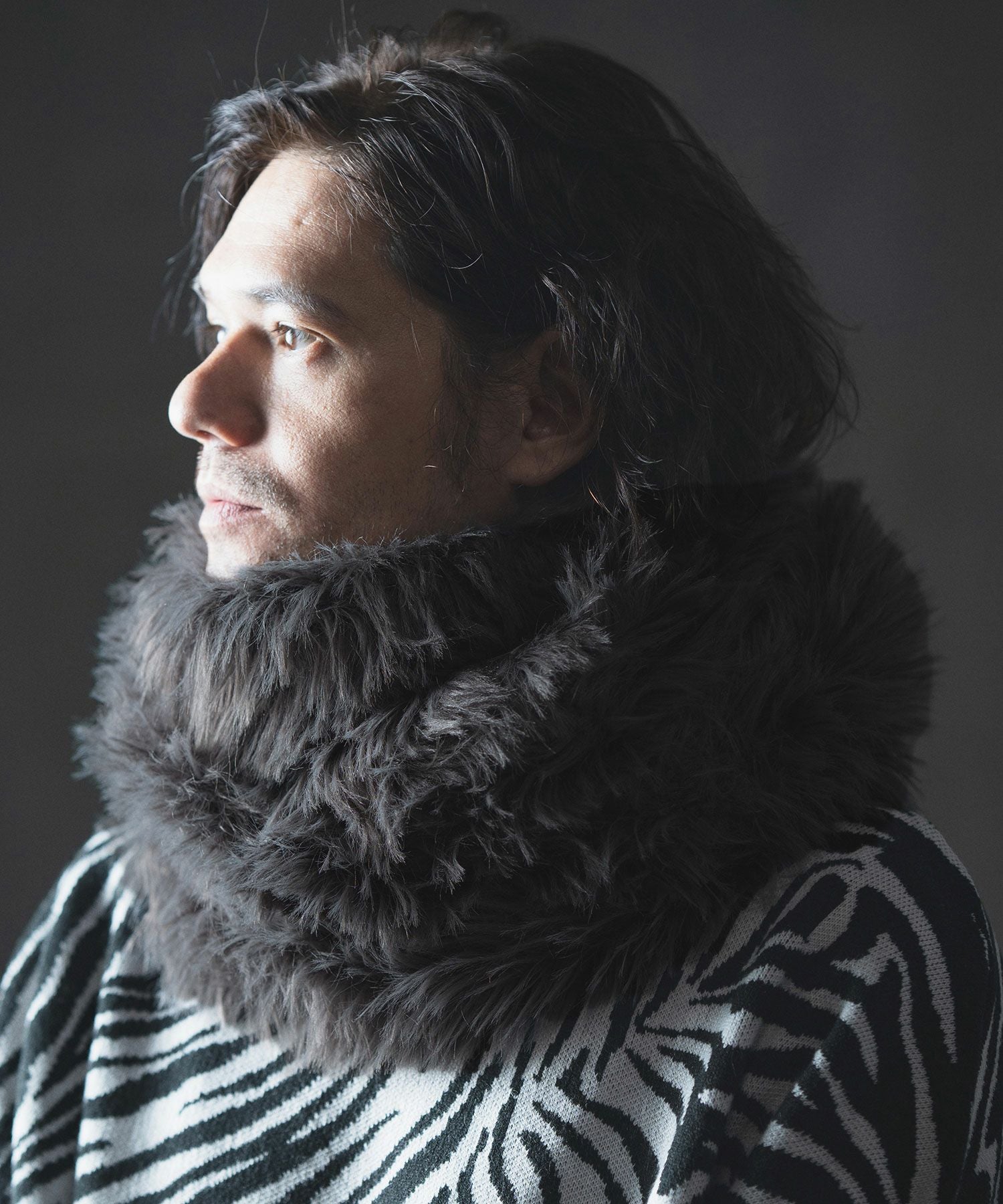 30%OFF【GLIMCLAP(グリムクラップ)】 Feather yarn snood ニット