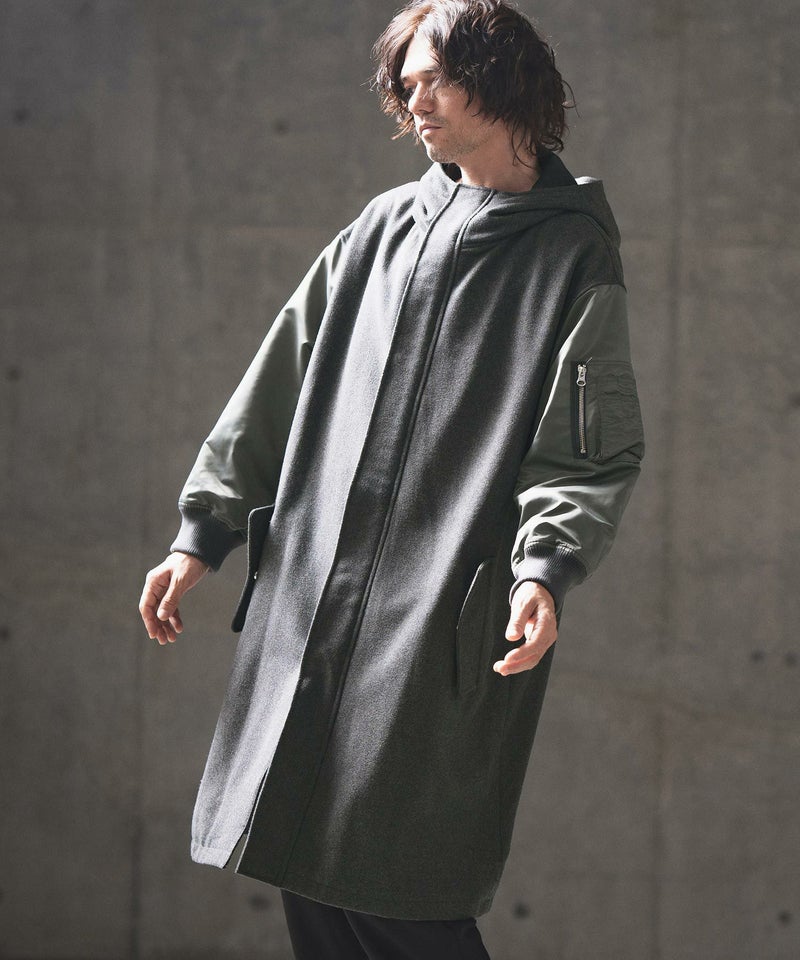 60%OFF【GLIMCLAP(グリムクラップ)】Military design mixed hooded 