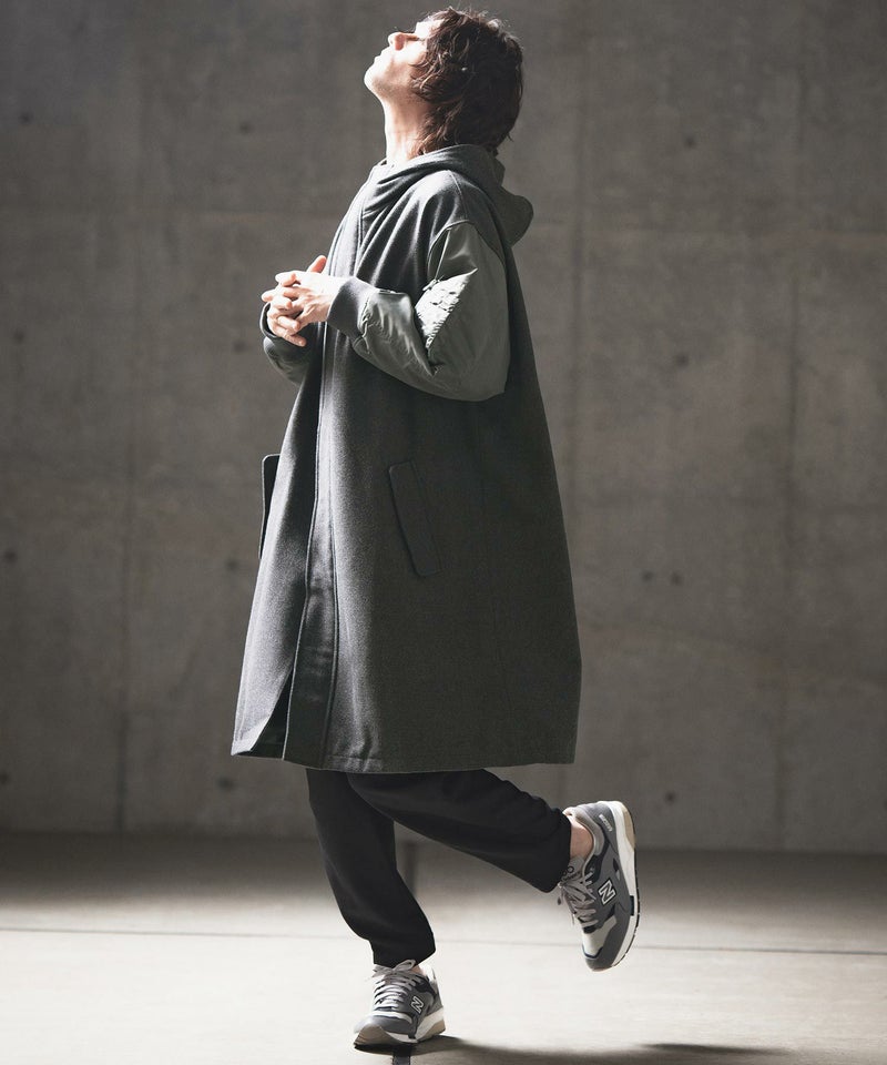 60%OFF【GLIMCLAP(グリムクラップ)】Military design mixed hooded 