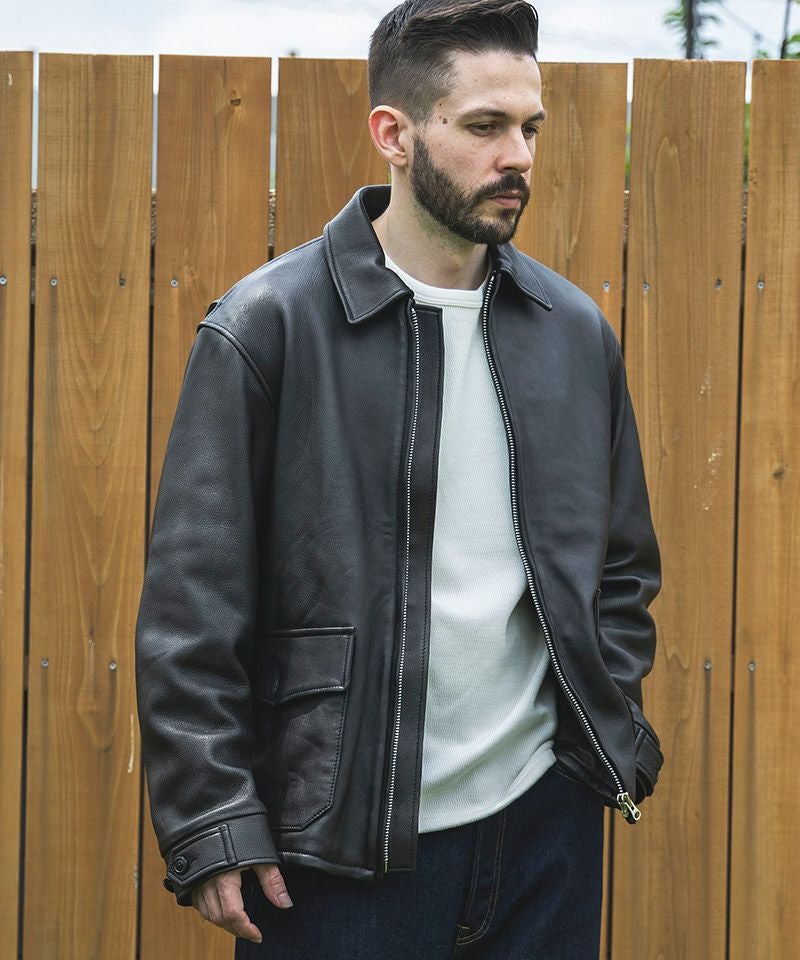 ミスターオリーブ ラムレザー シングル ライダース ジャケット 黒 Ｍ MR.OLIVE（ミスターオリーブ）の「MR.OLIVE ミスターオリーブ / HAIR