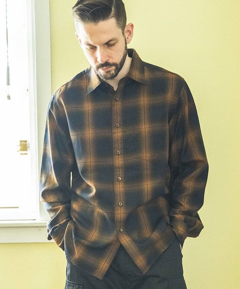 50%OFF【MROLIVE(ミスターオリーブ)】TENCEL OMBRE CHECK -REGULAR