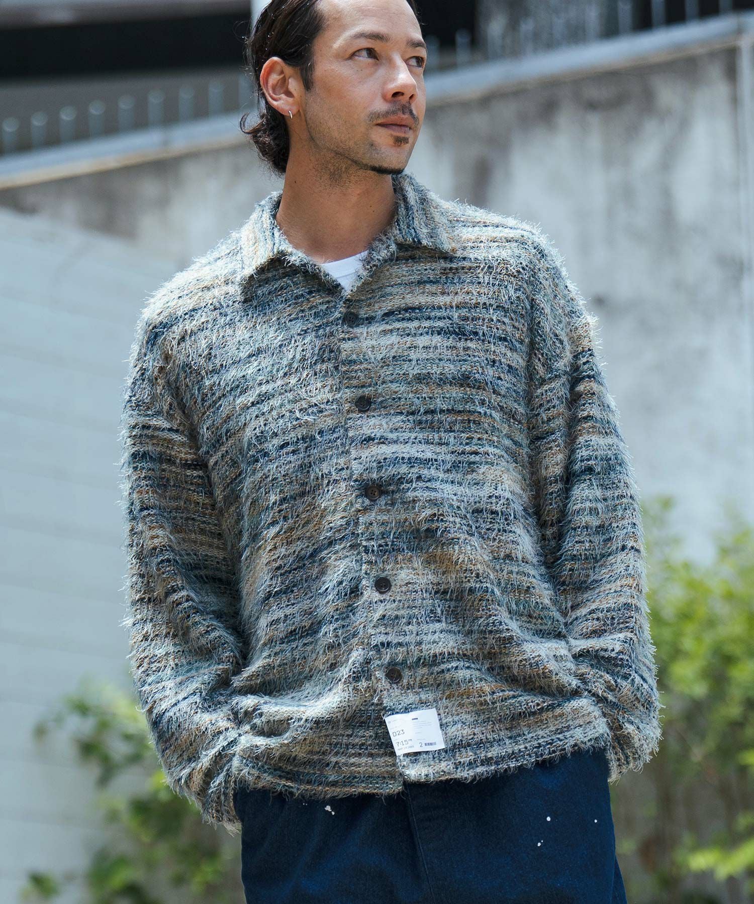 30%OFF【CAMBIO(カンビオ)】Multicolor Mohair Like Shadow Stripe