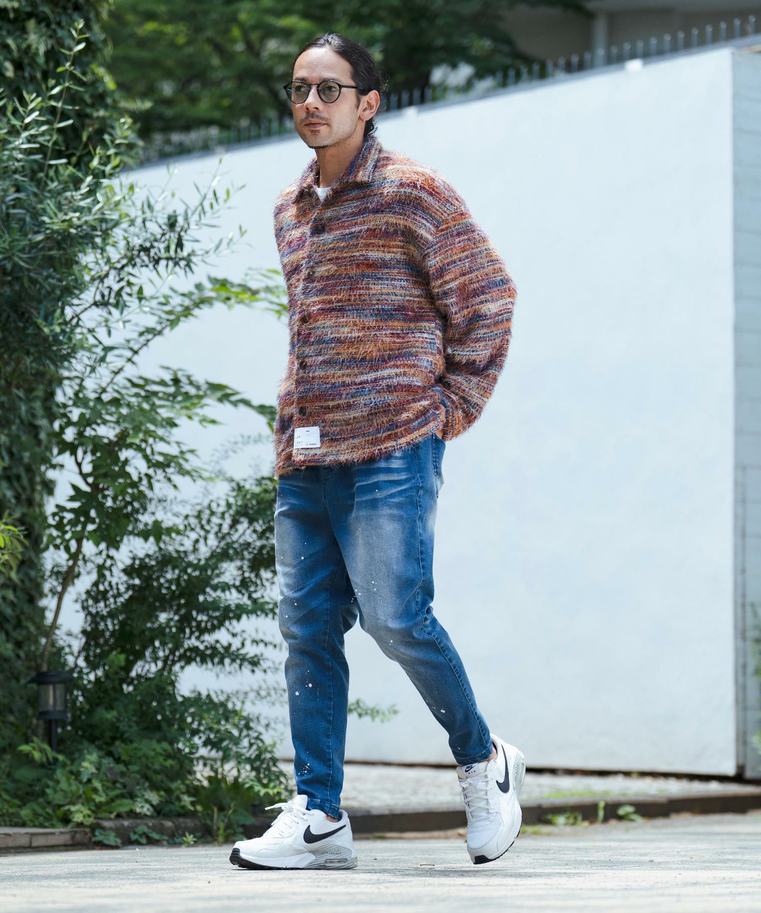 30%OFF【CAMBIO(カンビオ)】Multicolor Mohair Like Shadow Stripe
