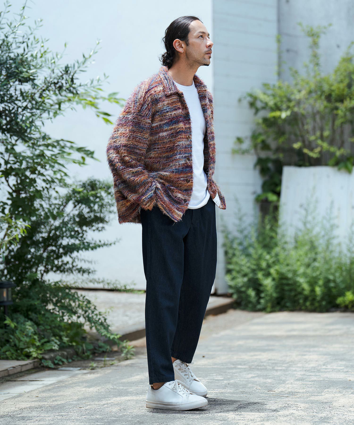 30%OFF【CAMBIO(カンビオ)】Multicolor Mohair Like Shadow Stripe