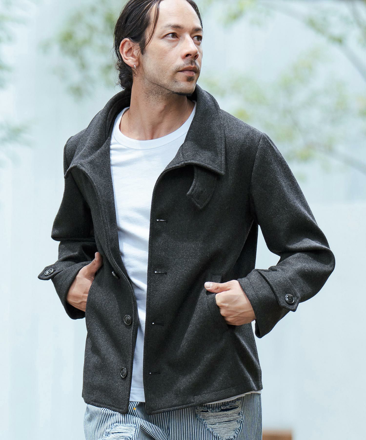 30%OFF【CAMBIO(カンビオ)】メルトンシングルPコート(CMB-R0091