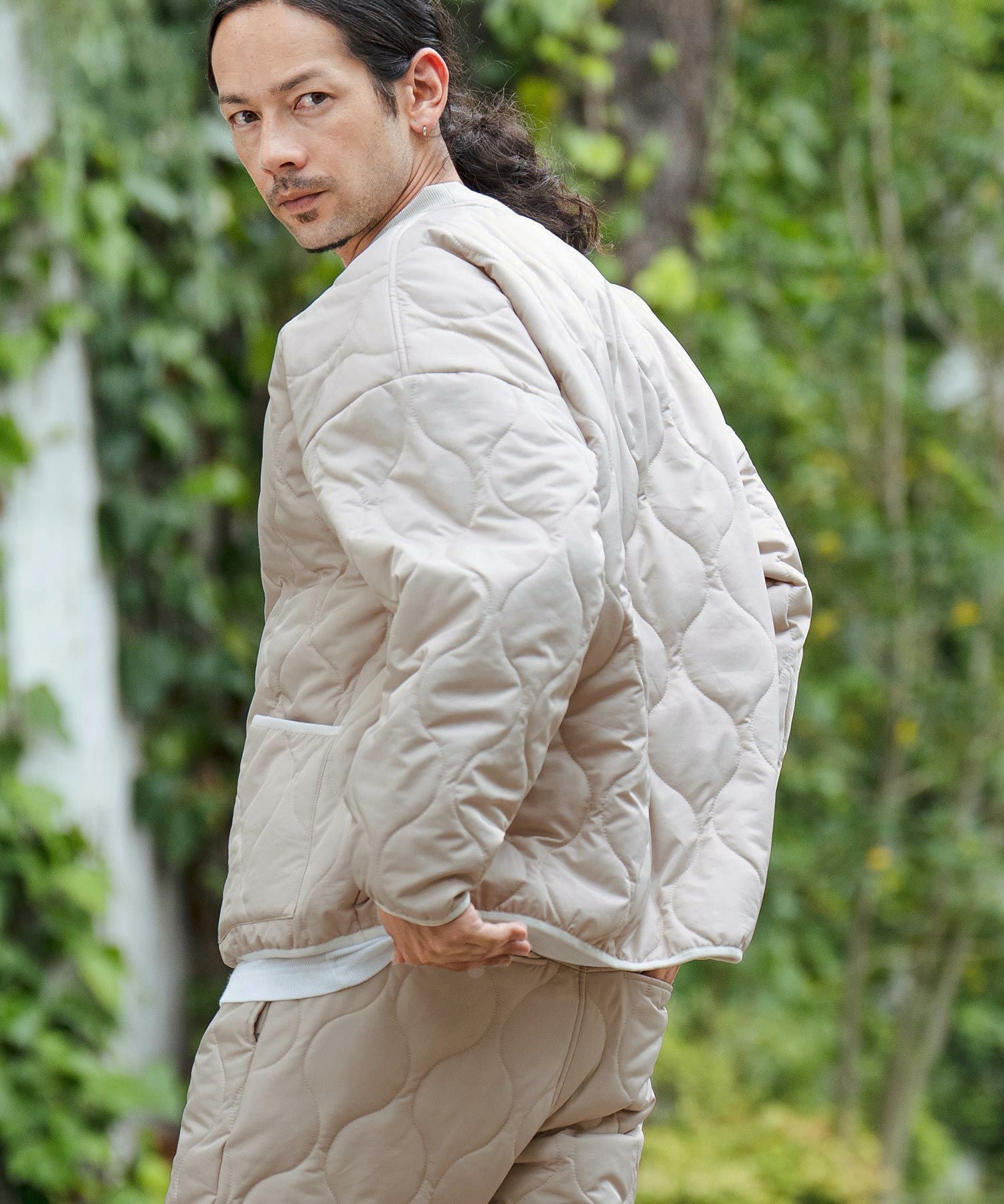 30%OFF【CAMBIO(カンビオ)】オニオンキルトパイピングルーズシルエット