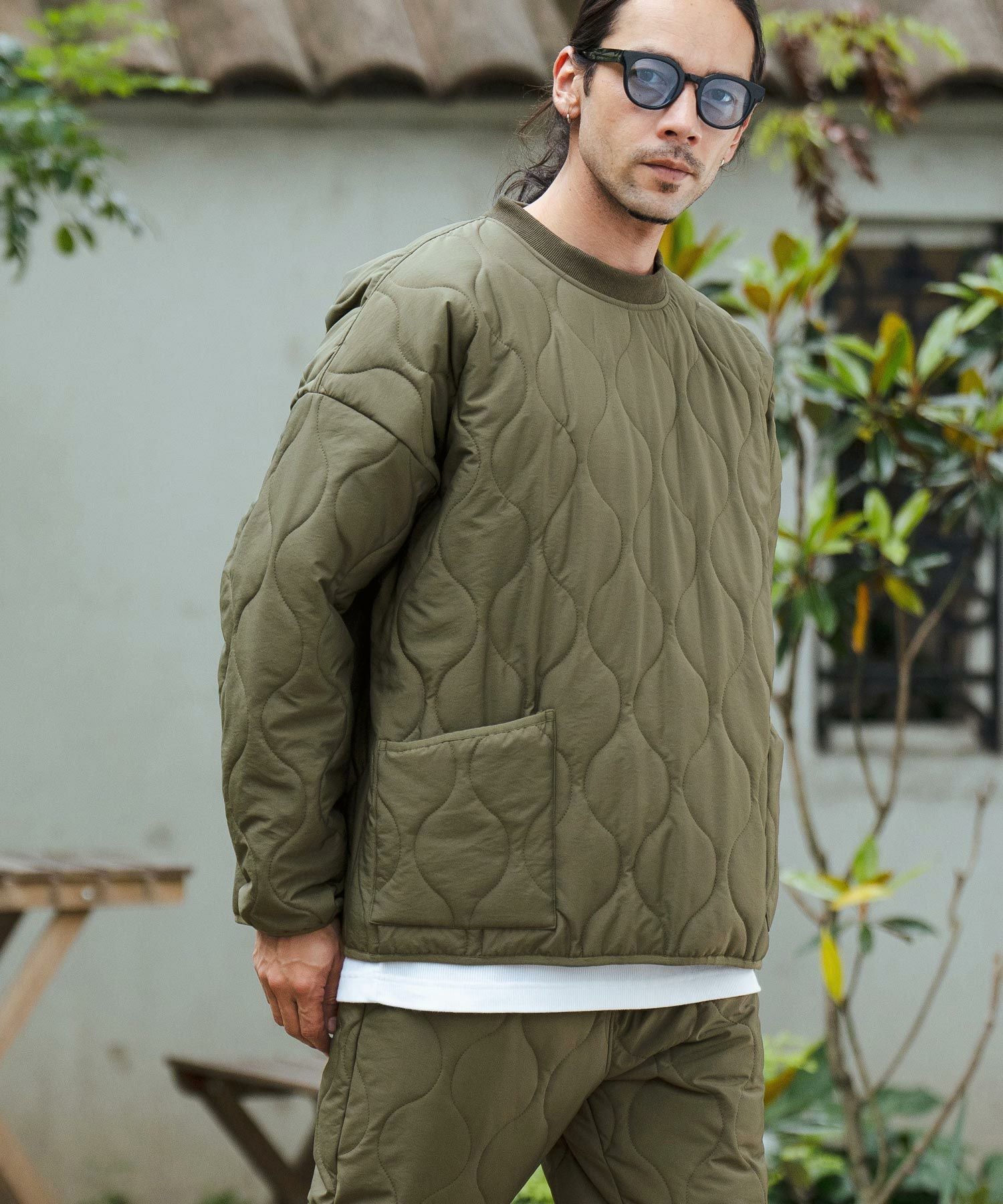 30%OFF【CAMBIO(カンビオ)】オニオンキルトパイピングルーズシルエット