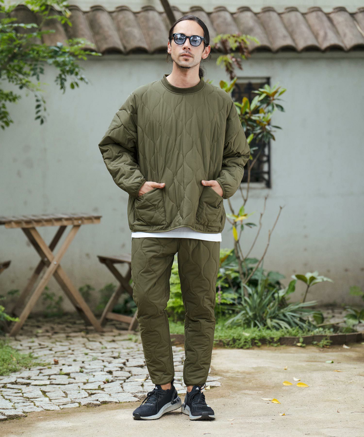 30%OFF【CAMBIO(カンビオ)】オニオンキルトパイピングルーズシルエット