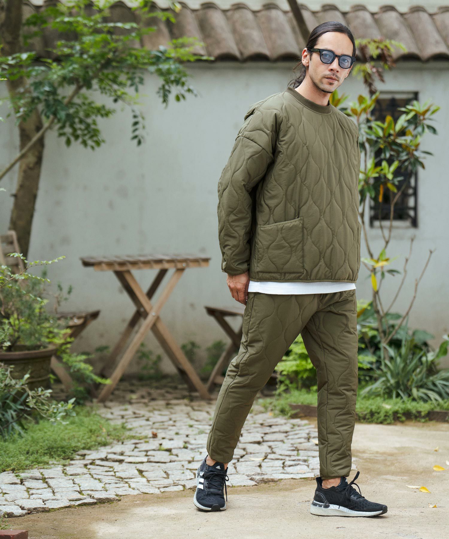C*p様 キルティング Pants Surrouel Quilting CAMBIO(カンビオ)】Wave カンビオ　オニオンキルトパイピング　セットアップ ジャケット・アウター