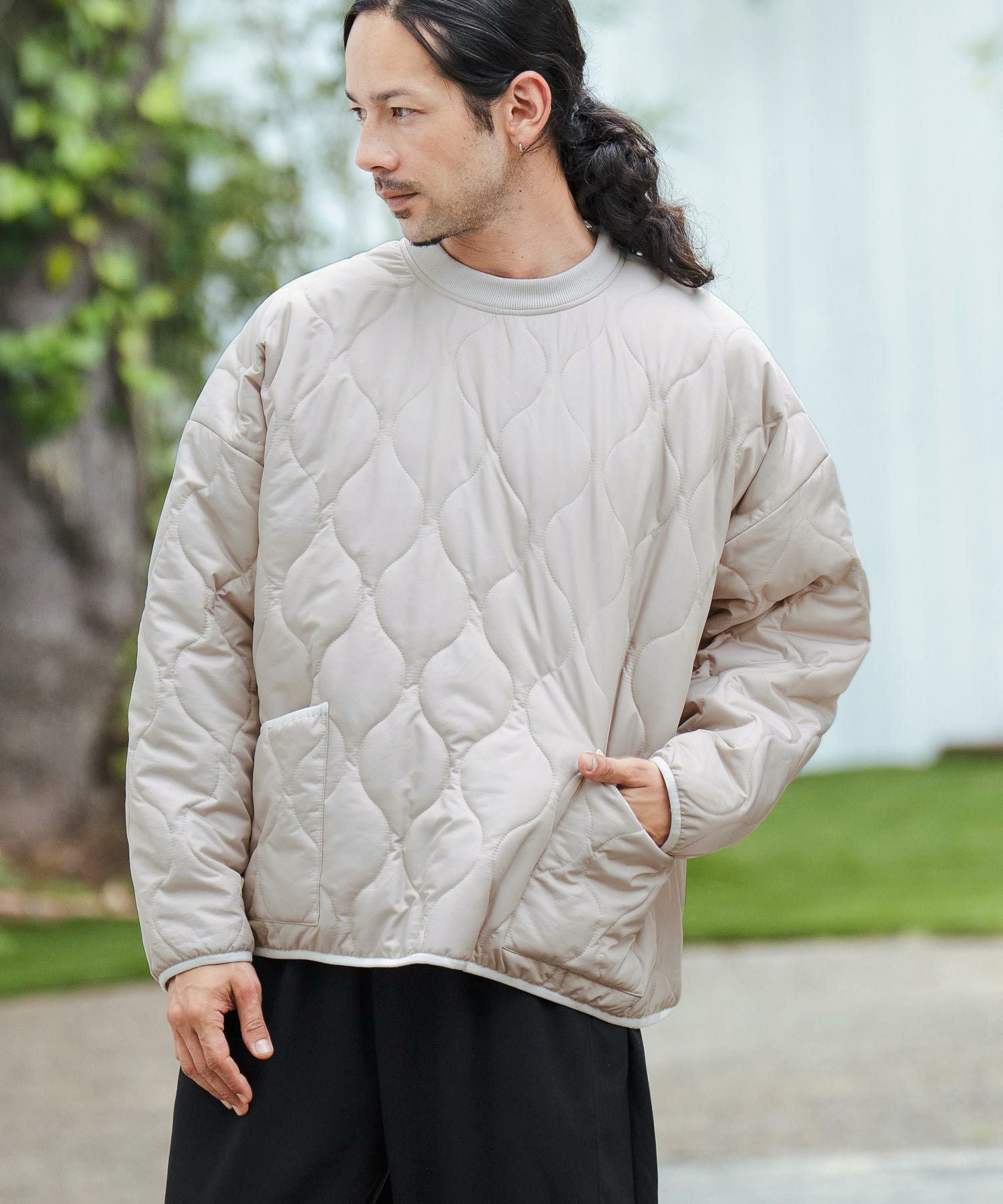 30%OFF【CAMBIO(カンビオ)】オニオンキルトパイピングルーズシルエット