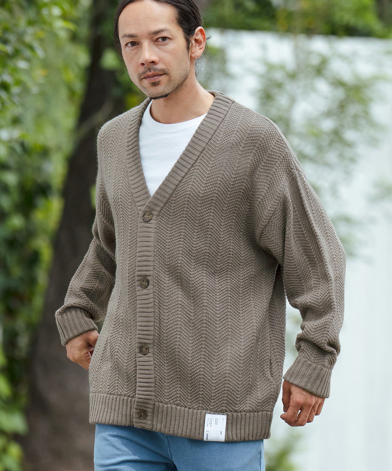 30%OFF【CAMBIO(カンビオ)】Stripe Jacquard Knit Cardigan ニット