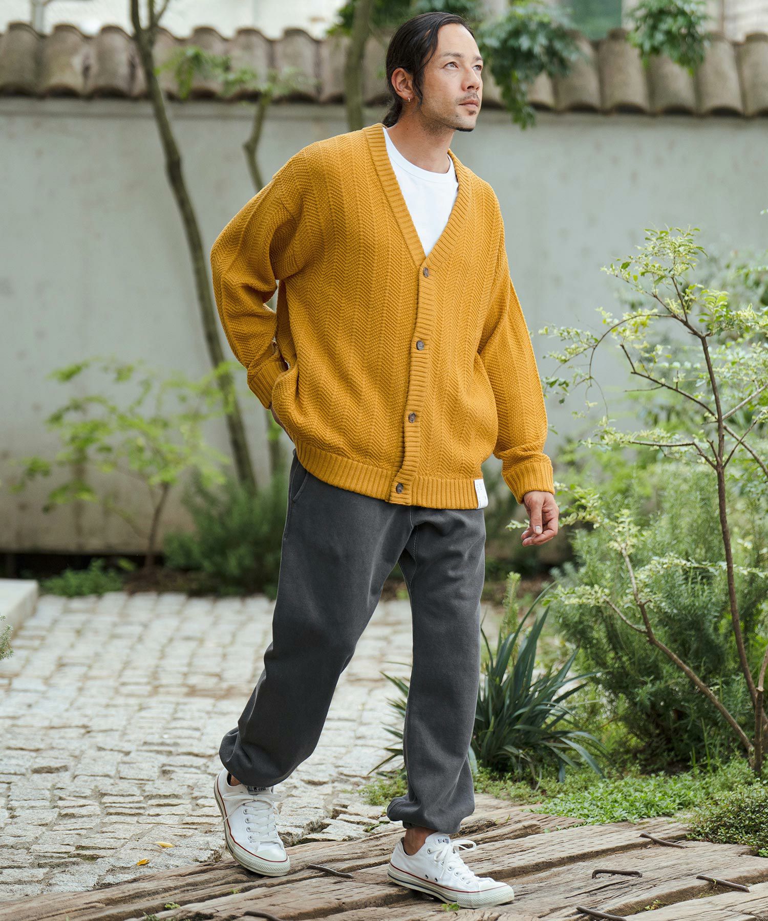 30%OFF【CAMBIO(カンビオ)】Stripe Jacquard Knit Cardigan ニット