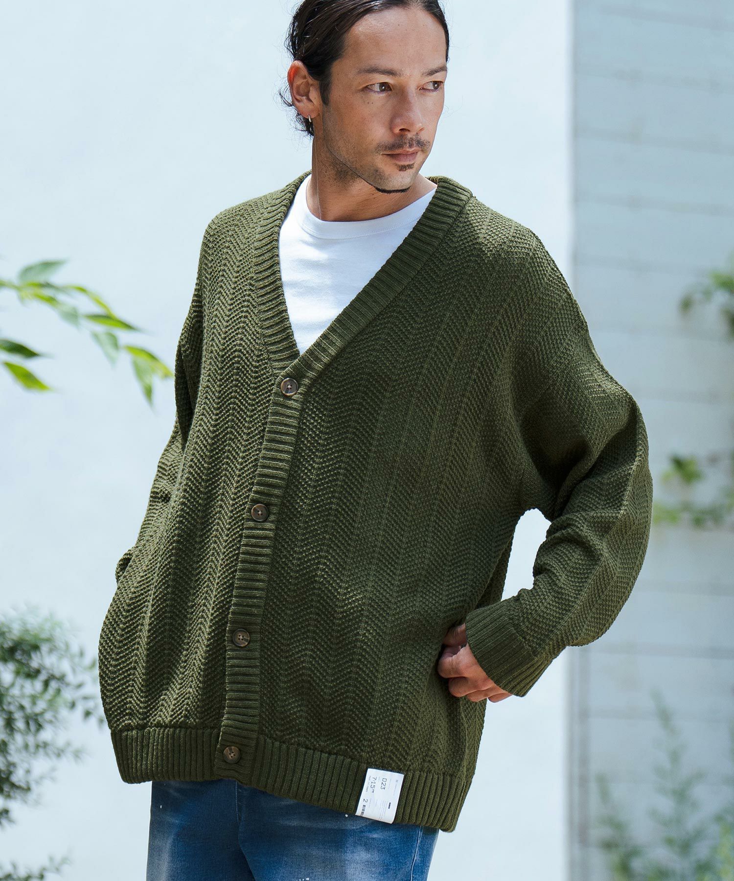 30%OFF【CAMBIO(カンビオ)】Stripe Jacquard Knit Cardigan ニット