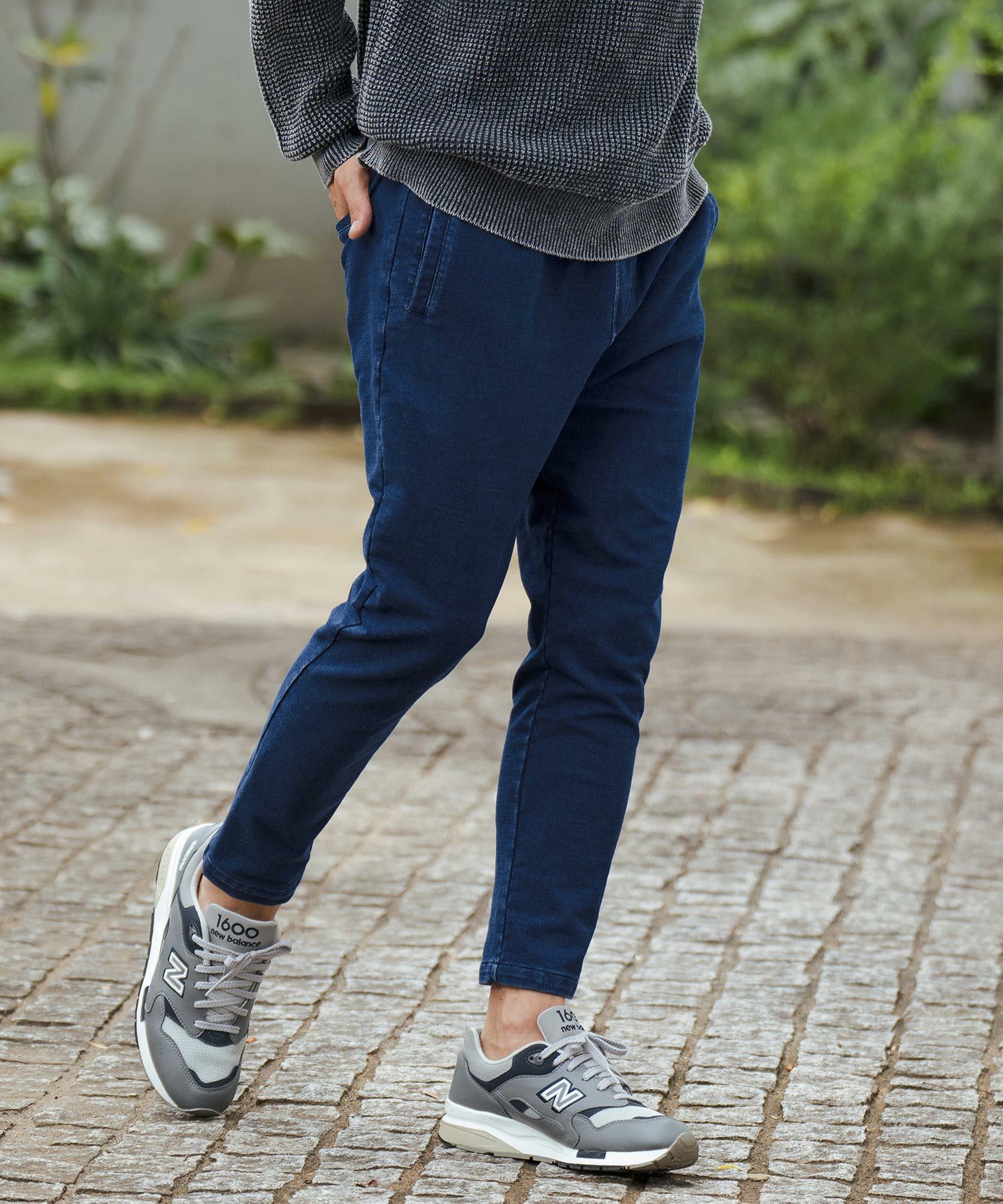 50%OFF【CAMBIO(カンビオ)】ニットデニムテーパードパンツ(CMB-R0124