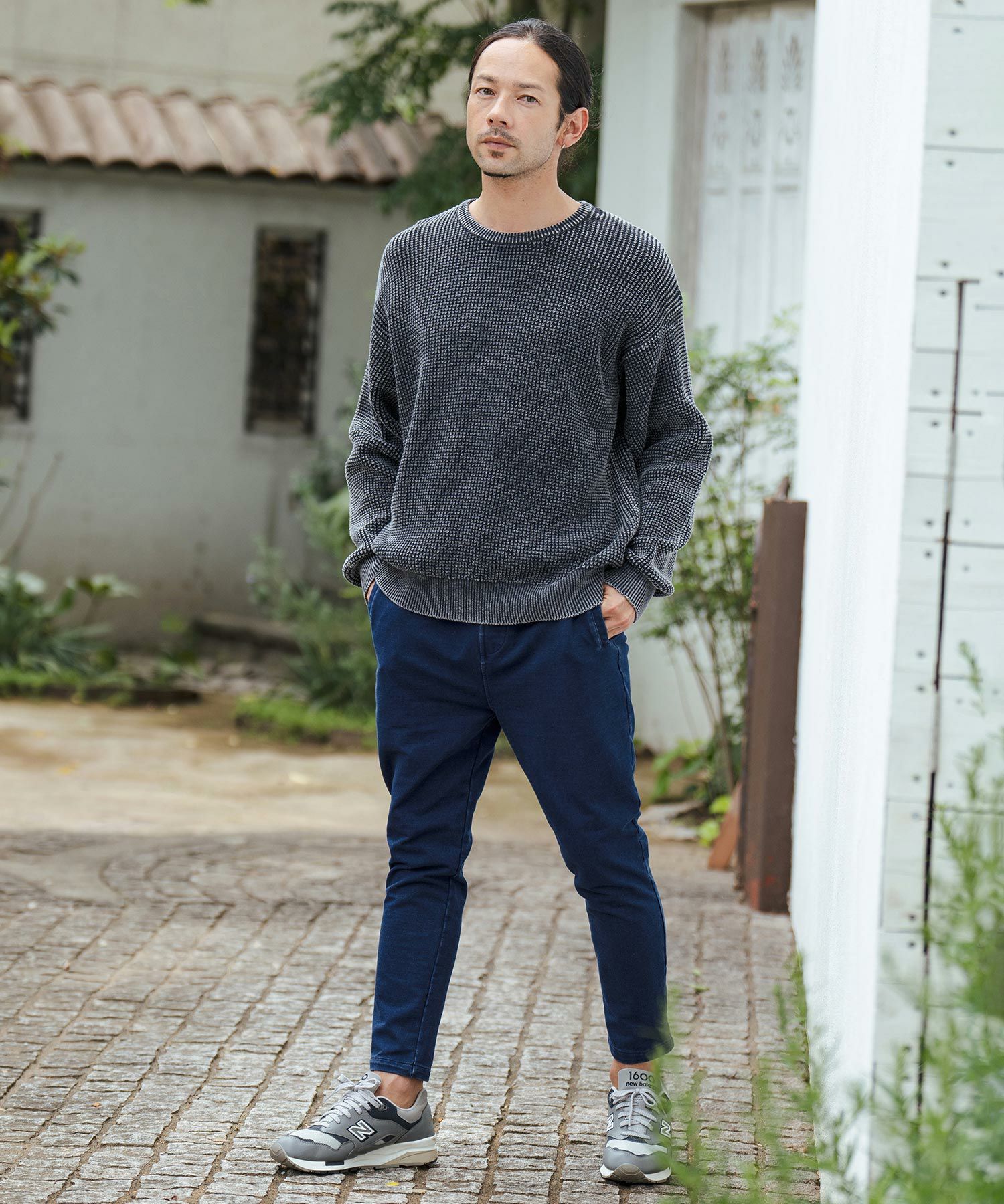 30%OFF【CAMBIO(カンビオ)】ニットデニムテーパードパンツ(CMB-R0124