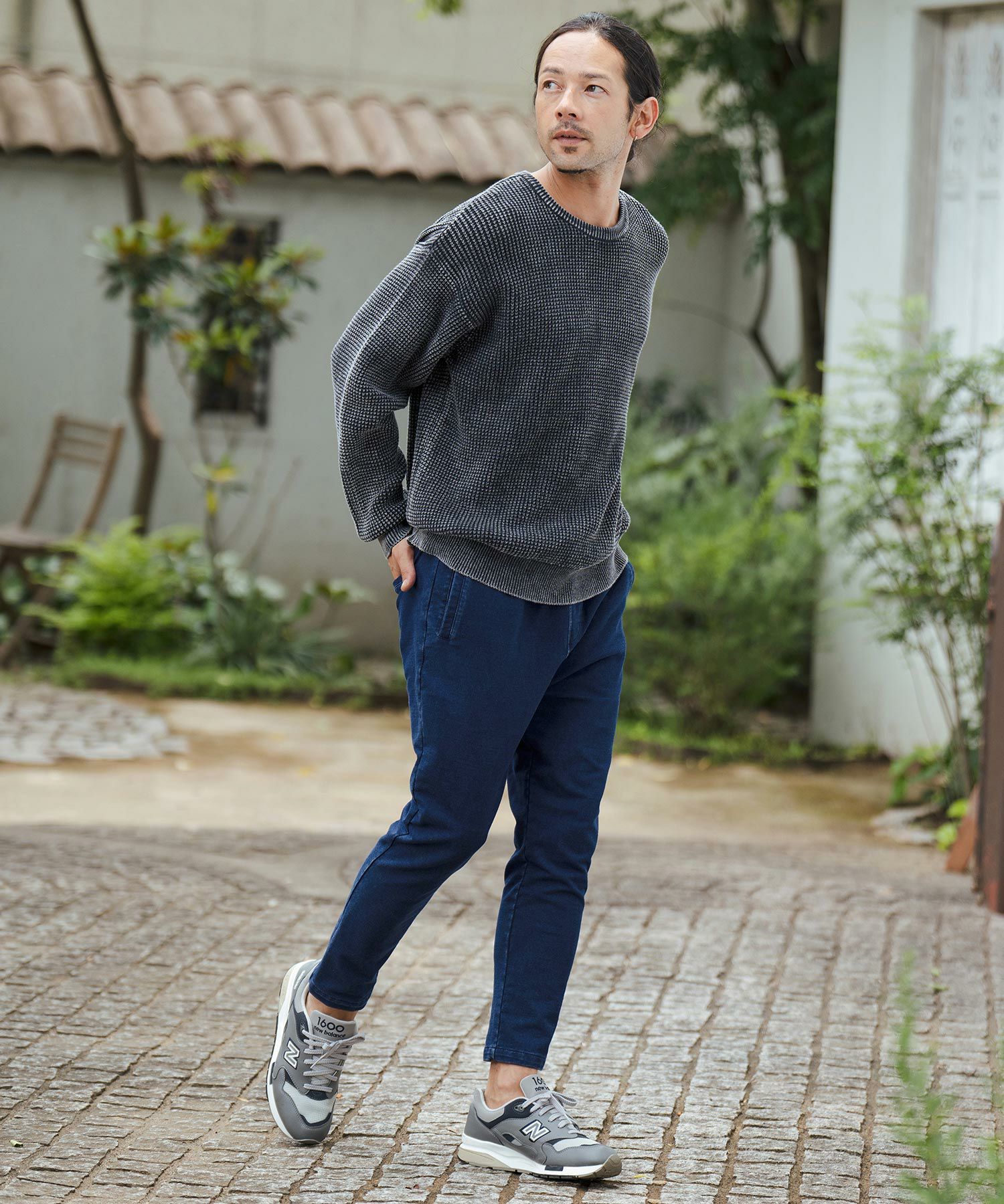 50%OFF【CAMBIO(カンビオ)】ニットデニムテーパードパンツ(CMB-R0124
