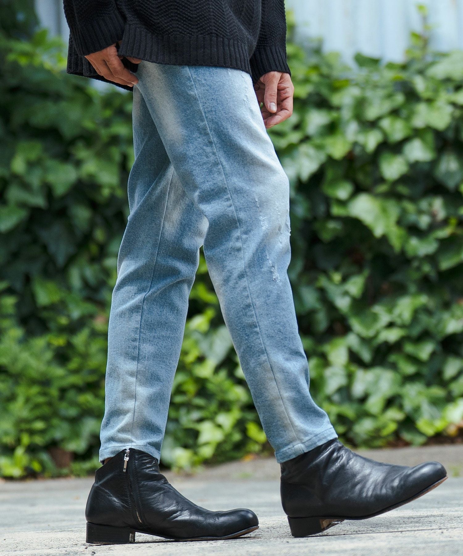 50%OFF【CAMBIO(カンビオ)】ヴィンテージ加工ストレッチデニム