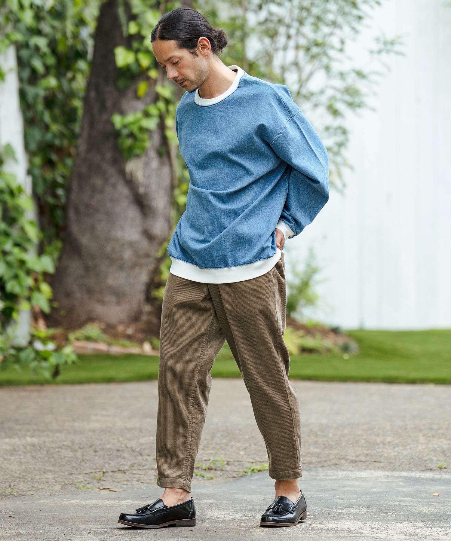 30%OFF【CAMBIO(カンビオ)】8Wコーデュロイワイドテーパードパンツ