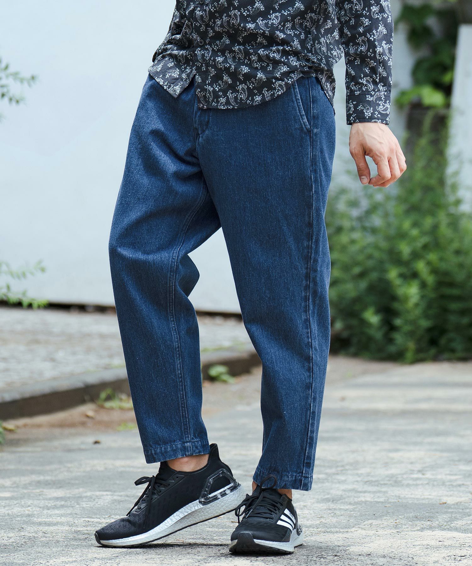 30%OFF【CAMBIO(カンビオ)】10OZデニムワイドテーパードパンツ