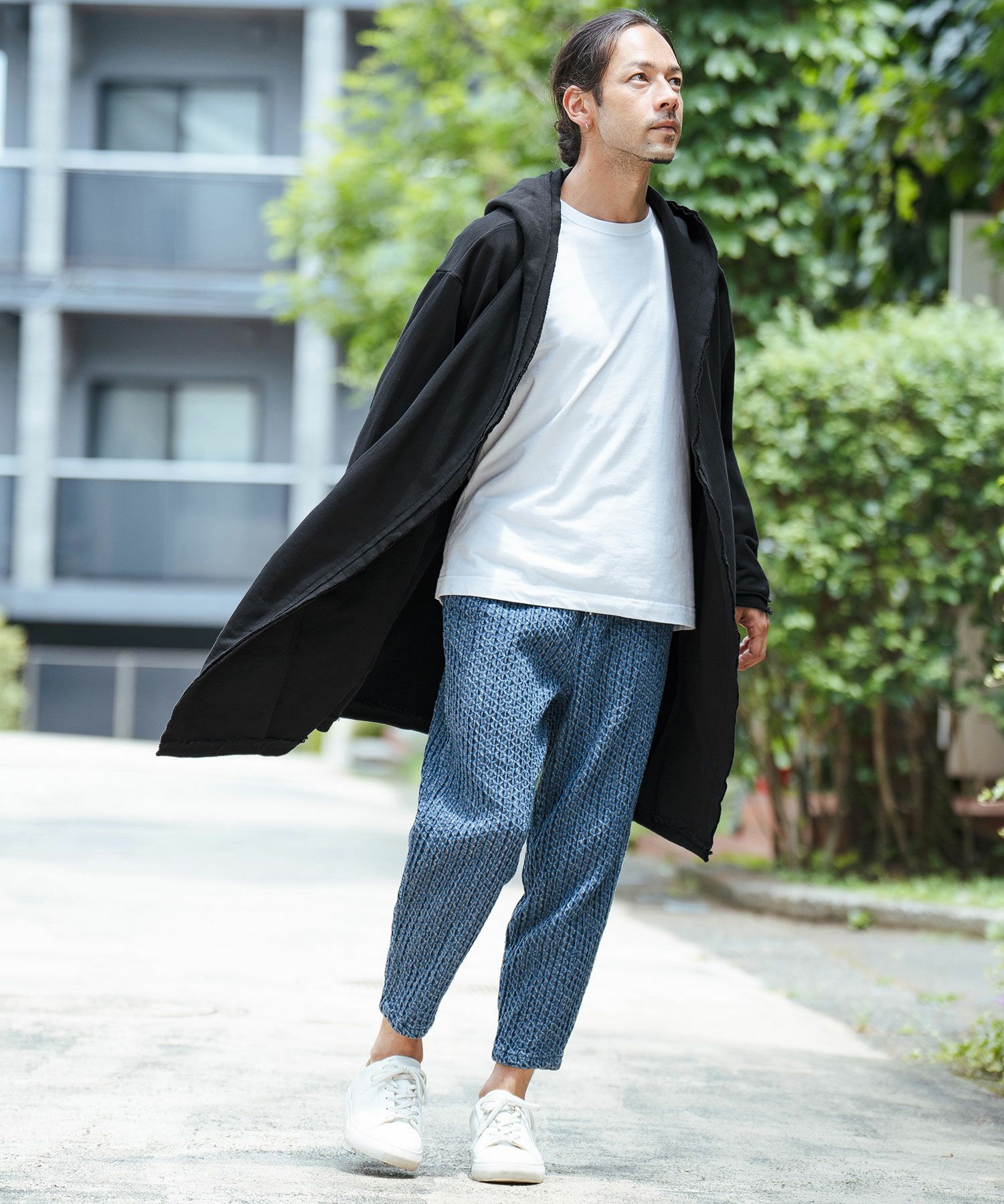 30%OFF【CAMBIO(カンビオ)】裏毛カットオフフーデッドロング