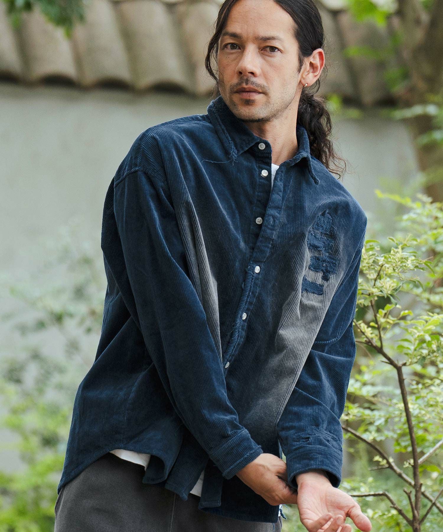 Rioページです。 30%OFF【CAMBIO(カンビオ)】Wide Ribbed Stretch Corduroy Distressed