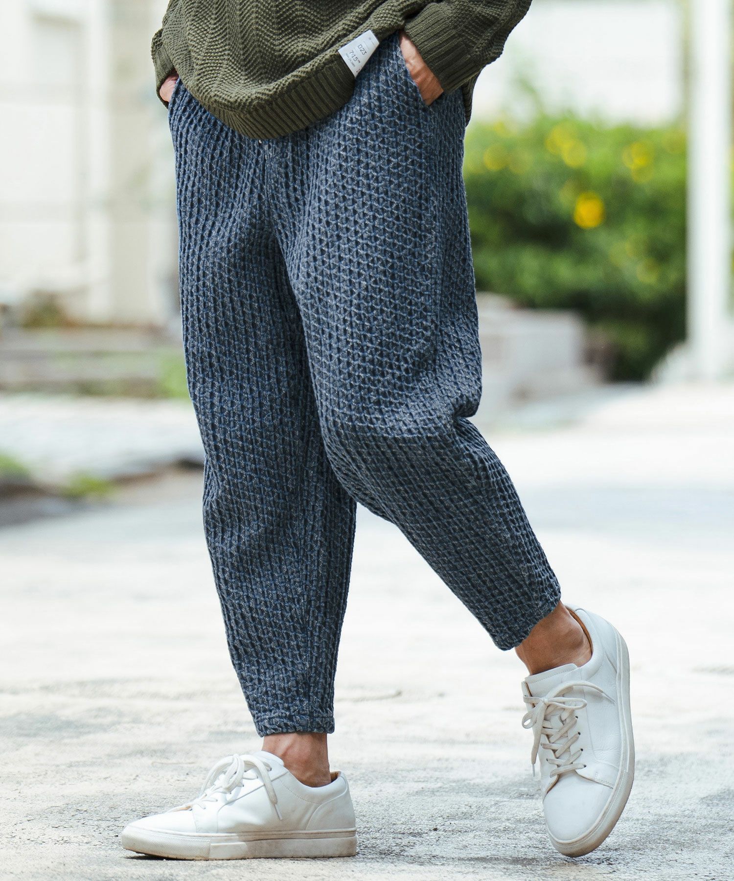 30%OFF【CAMBIO(カンビオ)】Geometric Puffy Jacquard Denim Pants