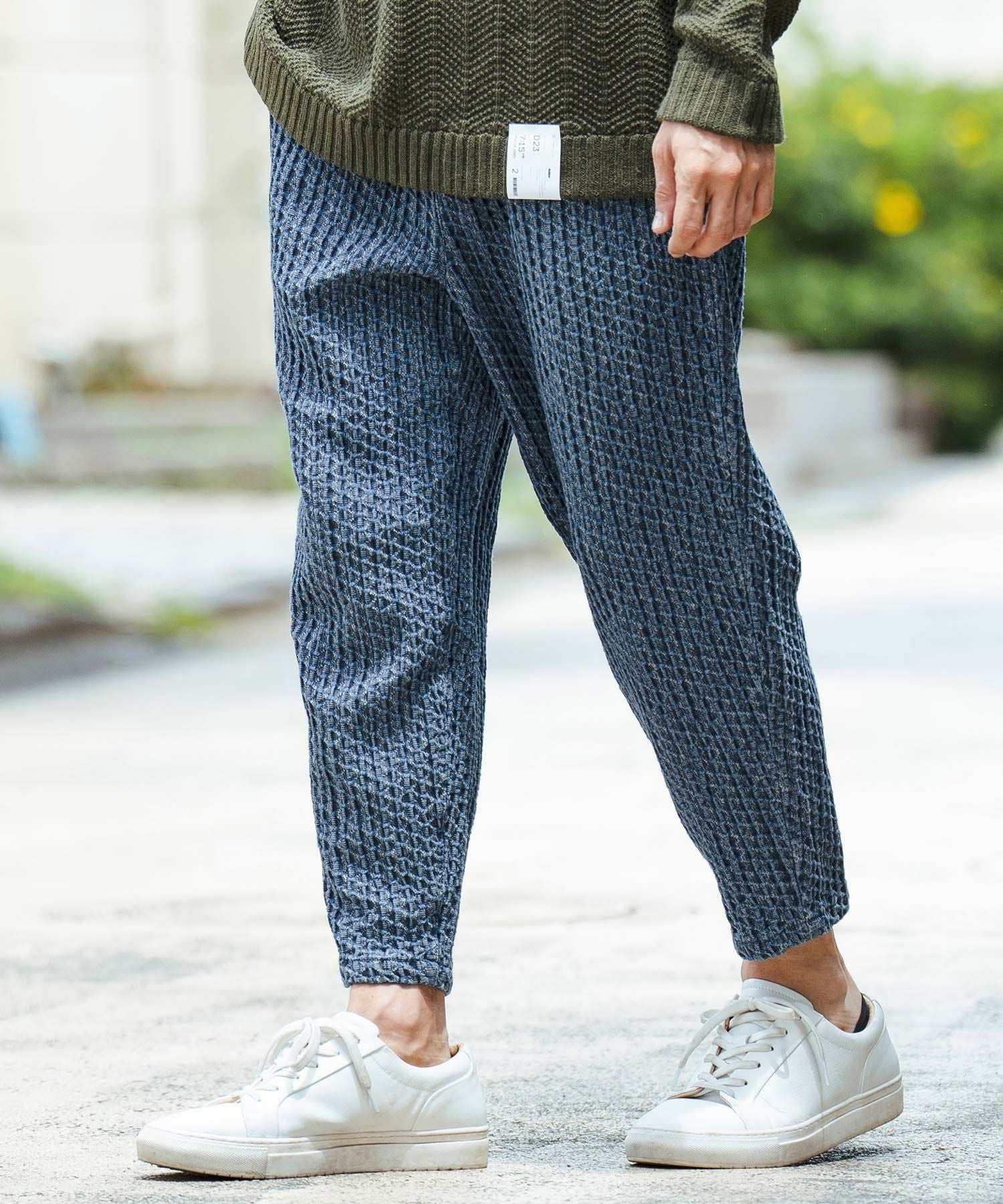 30%OFF【CAMBIO(カンビオ)】Geometric Puffy Jacquard Denim Pants