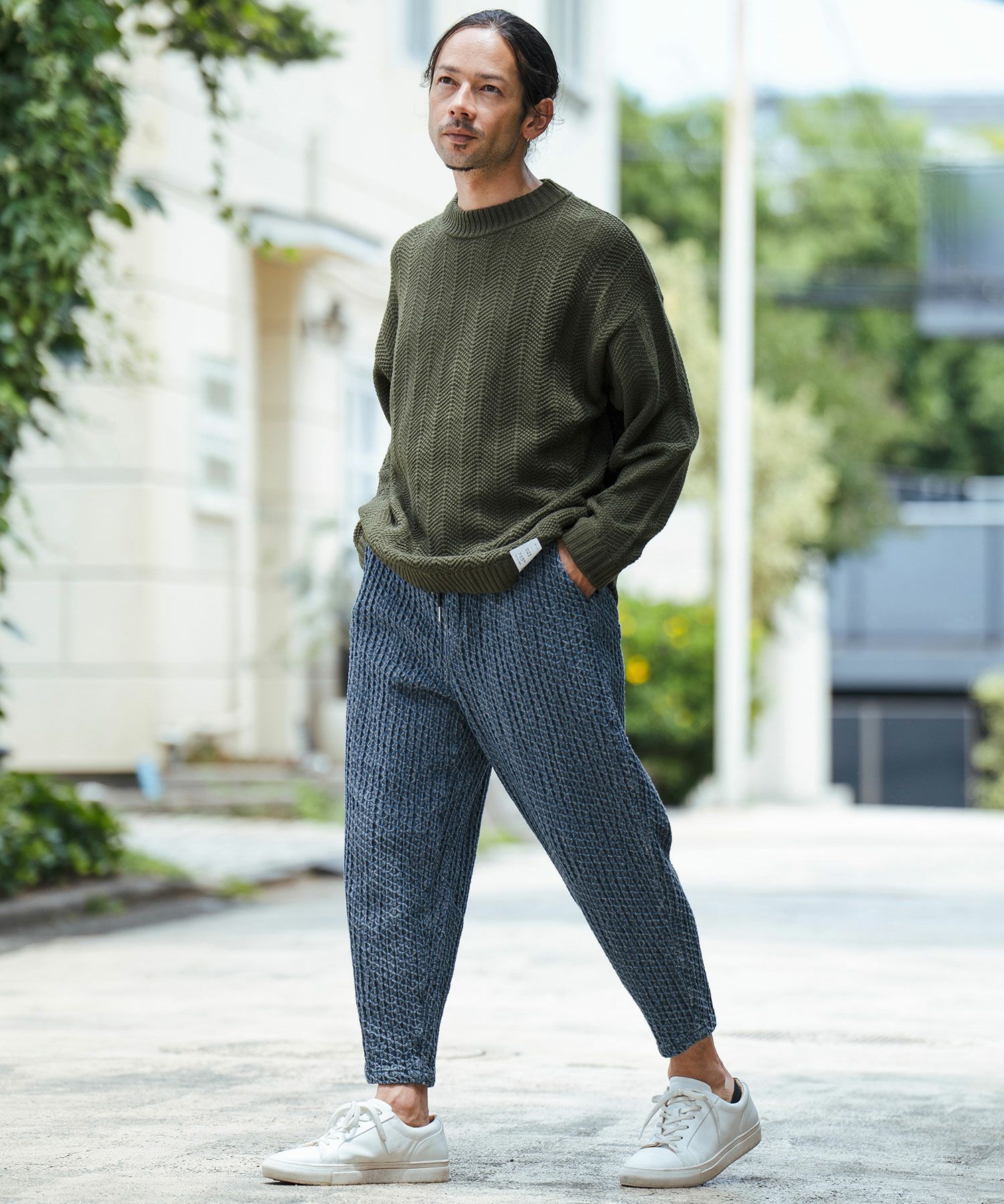 パンツ d.i.a 30%OFF【CAMBIO(カンビオ)】Geometric Puffy Jacquard Denim Pants