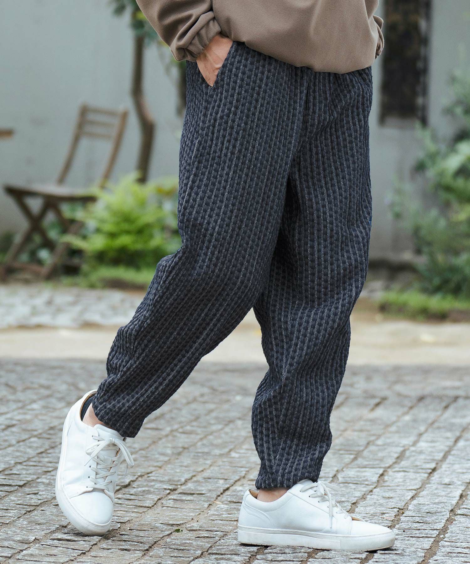 30%OFF【CAMBIO(カンビオ)】Geometric Puffy Jacquard Denim Pants