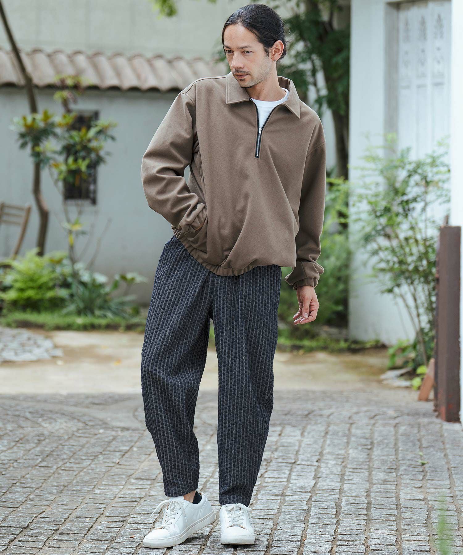 30%OFF【CAMBIO(カンビオ)】Geometric Puffy Jacquard Denim Pants