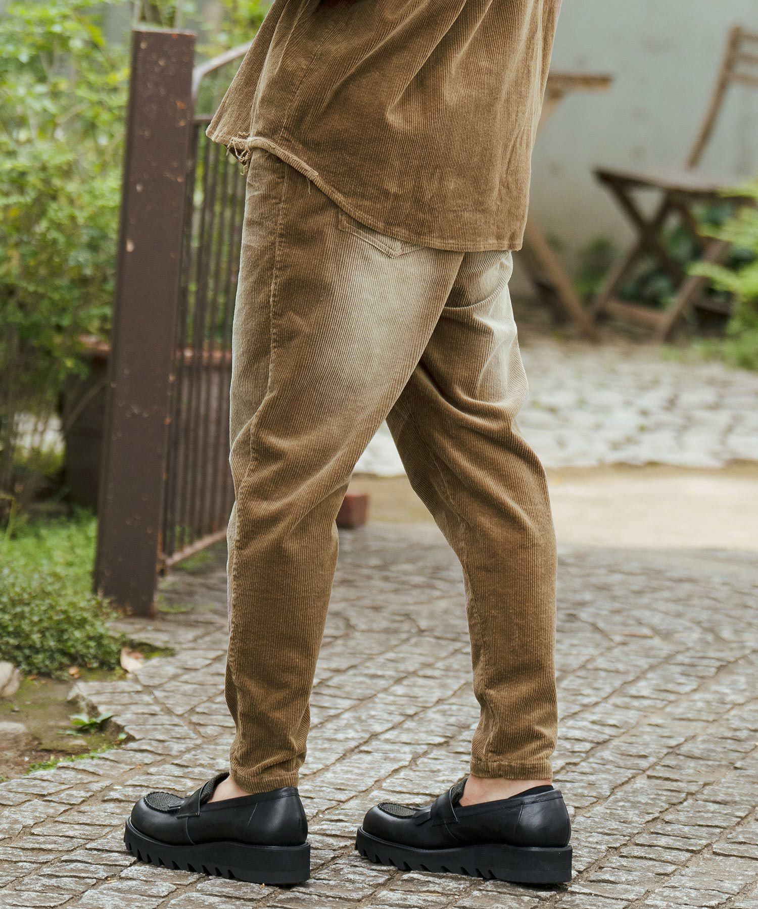 50%OFF【CAMBIO(カンビオ)】Vintage Like Stretch Corduroy Wide