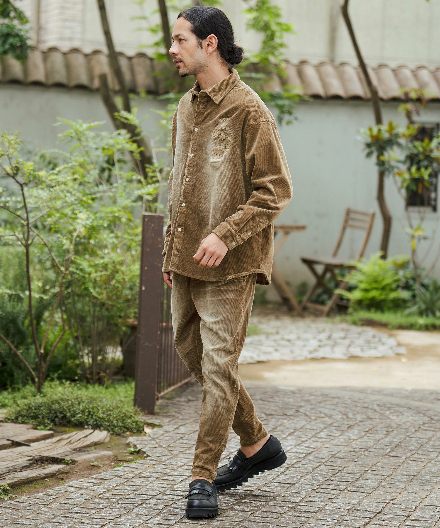 50%OFF【CAMBIO(カンビオ)】Vintage Like Stretch Corduroy Wide