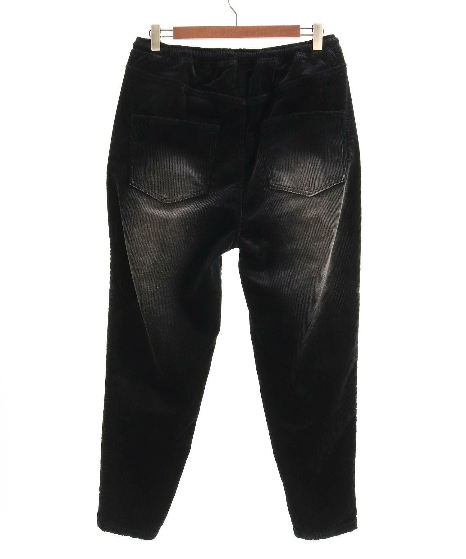 CAMBIO コーデュロイ ストレッチ テーパードパンツ L 黒 50%OFF【CAMBIO(カンビオ)】Vintage Like Stretch Corduroy Wide