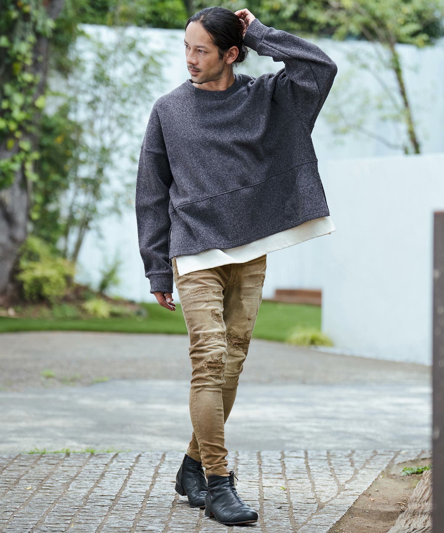 30%OFF【CAMBIO(カンビオ)】Vintage Like Stretch Corduroy Pants