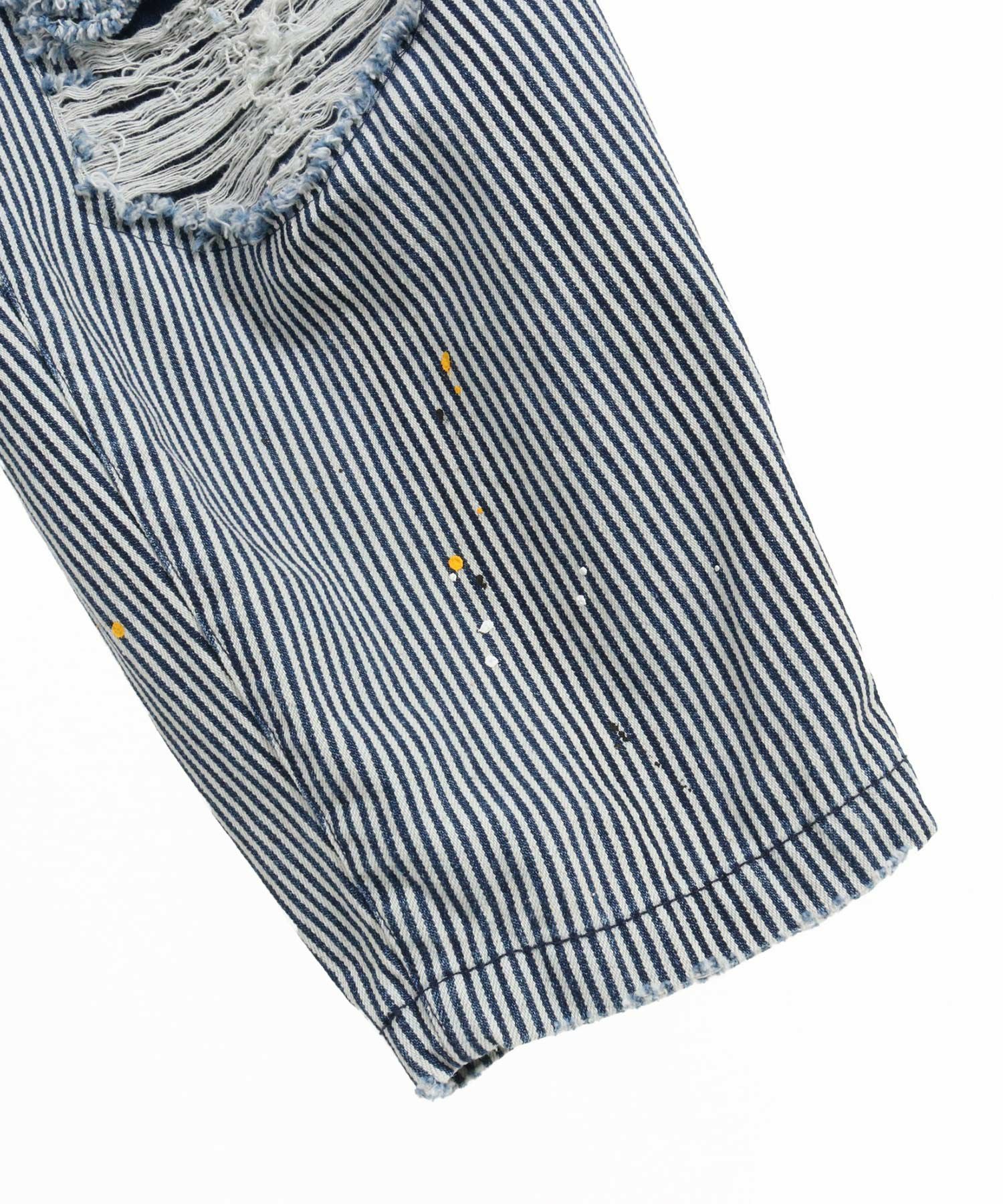 50%OFF【CAMBIO(カンビオ)】Vintage Like Hickory Denim Balloon Pants