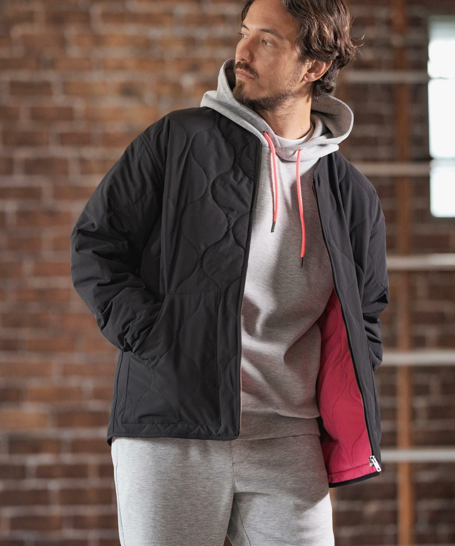 50%OFF【felkod(フィルコッド)】Gourd Pattern Quilted Jacket