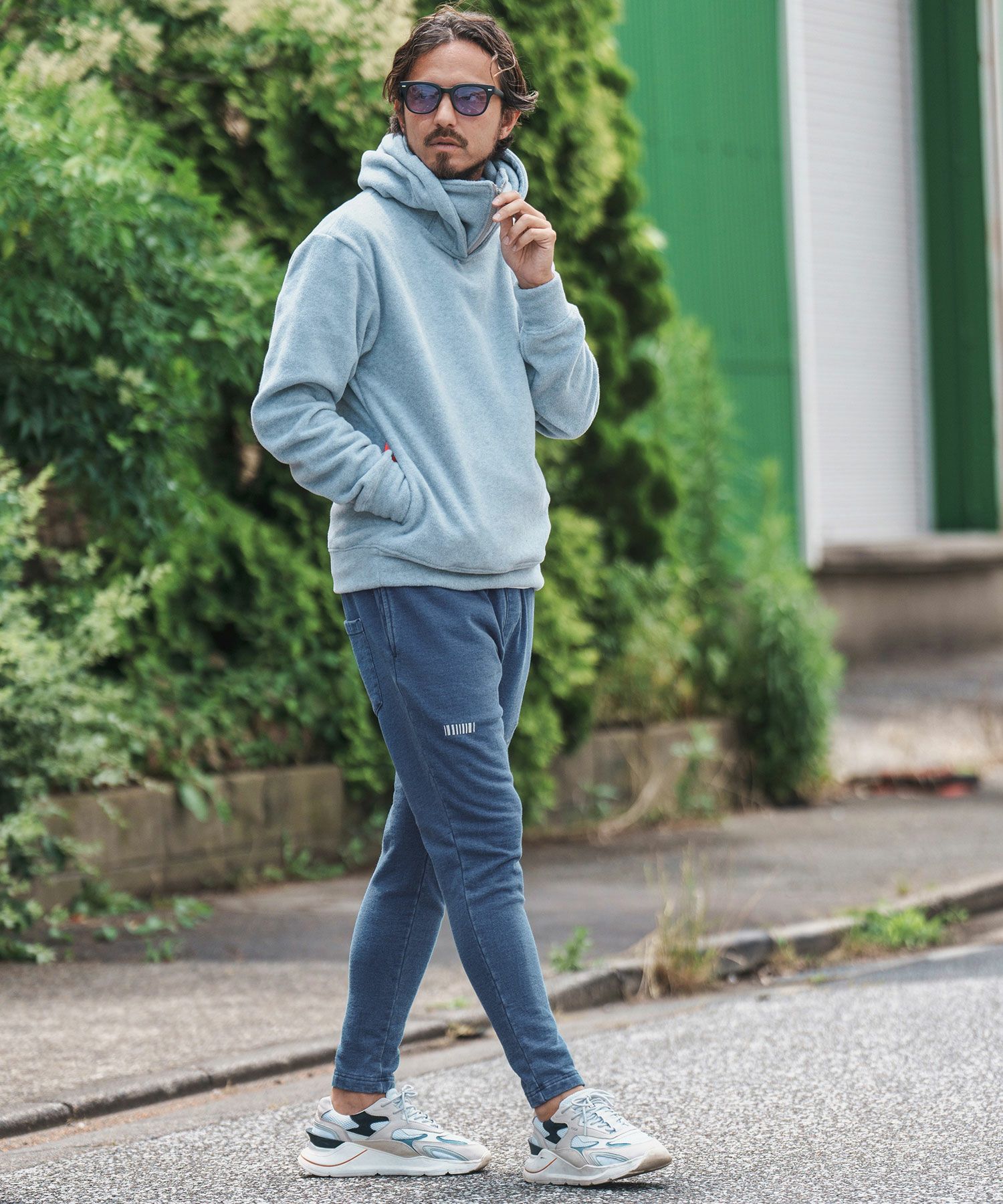 30%OFF【felkod(フィルコッド)】Cord Accents Knit Denim Pants