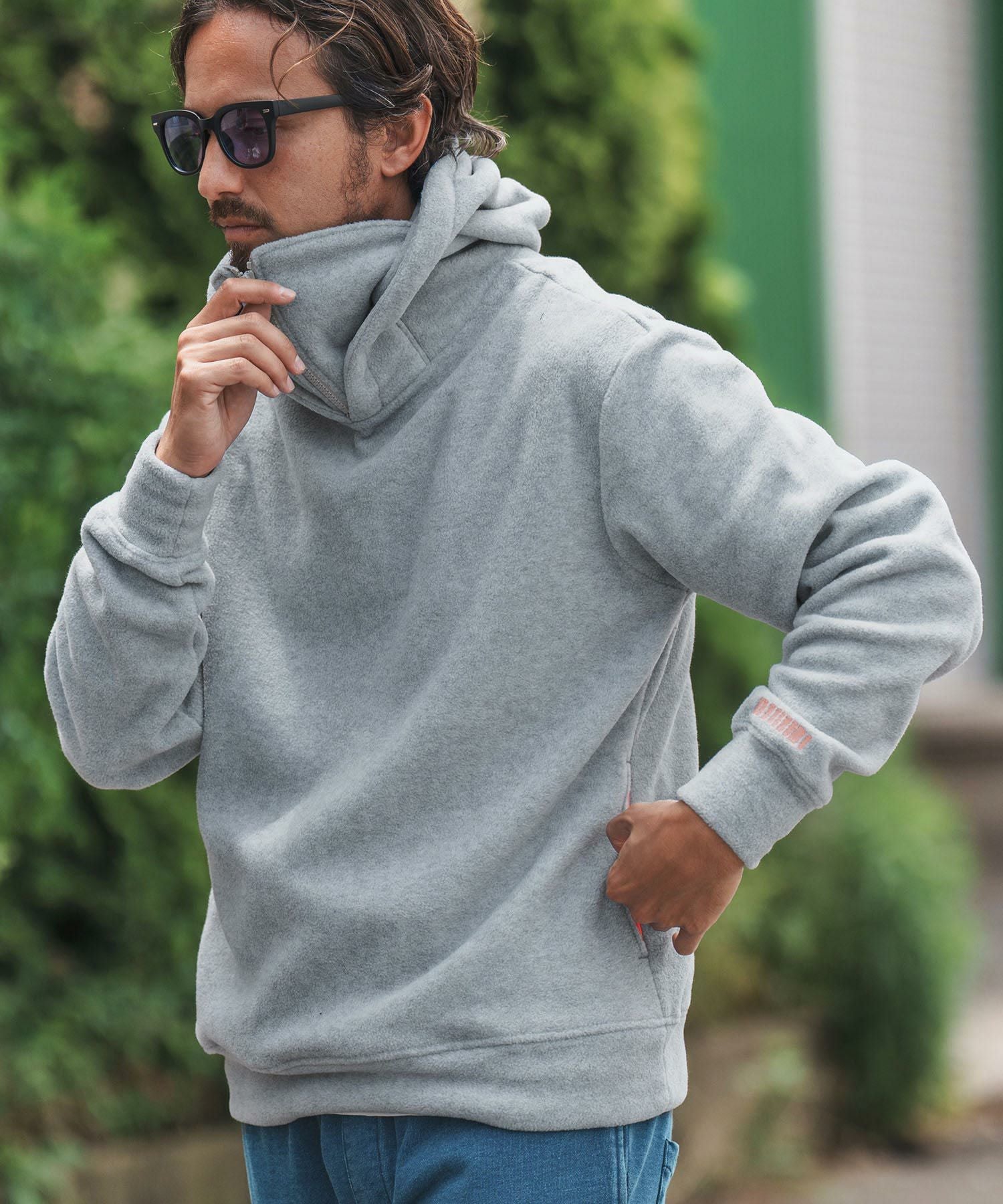 felkod ⭐︎フィルコッド セットアップ パーカー 50%OFF【felkod(フィルコッド)】Neck Zip Fleece Parka パーカー