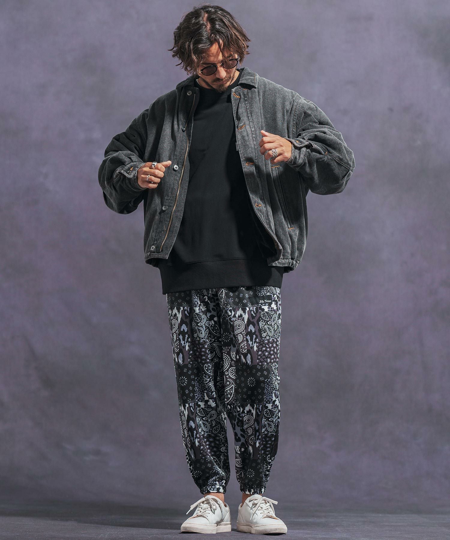 30%OFF【Jih Nunc(ジーヌンク)】ユーズド加工ルーズシルエットデニム