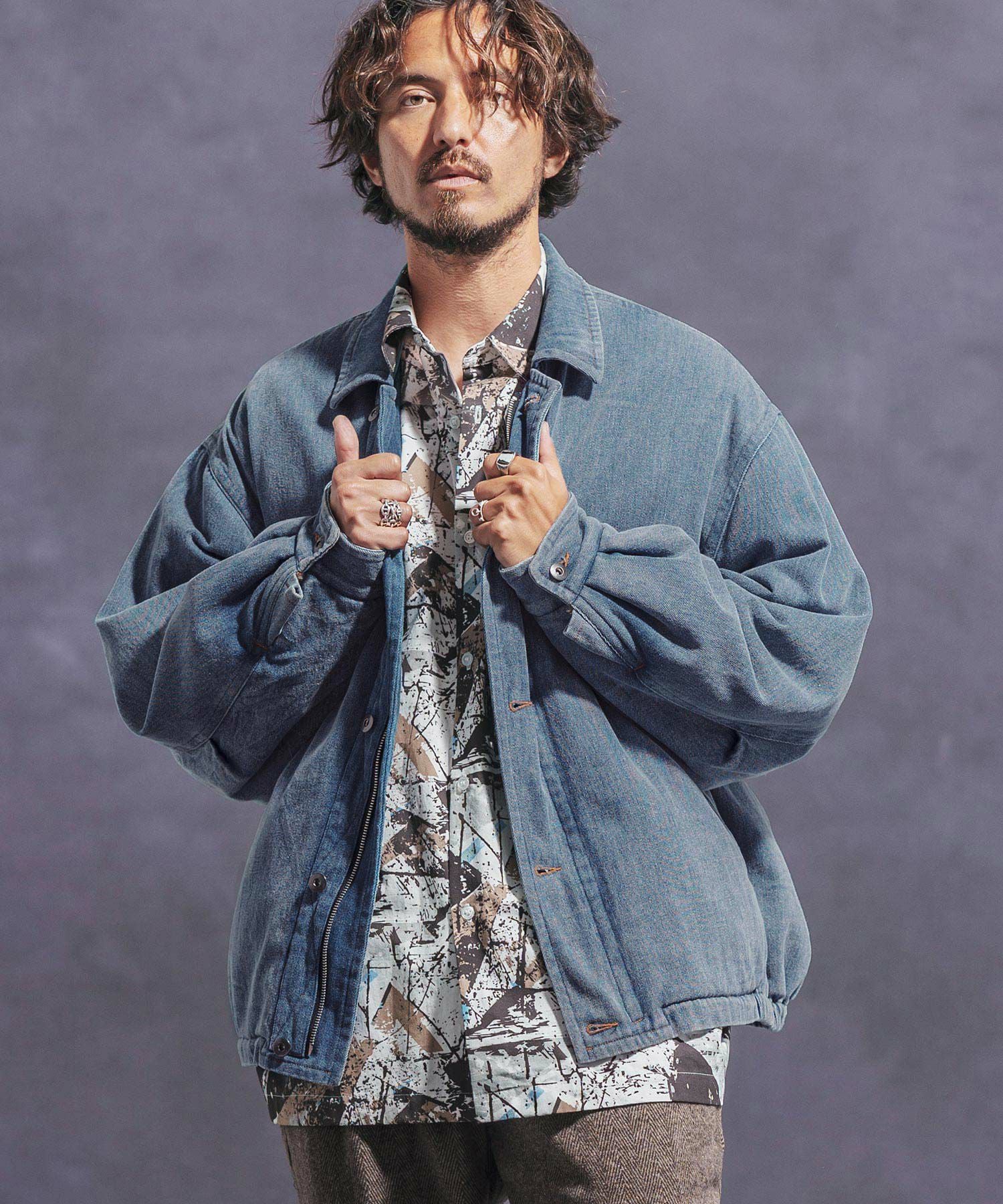 30%OFF【Jih Nunc(ジーヌンク)】ユーズド加工ルーズシルエットデニム