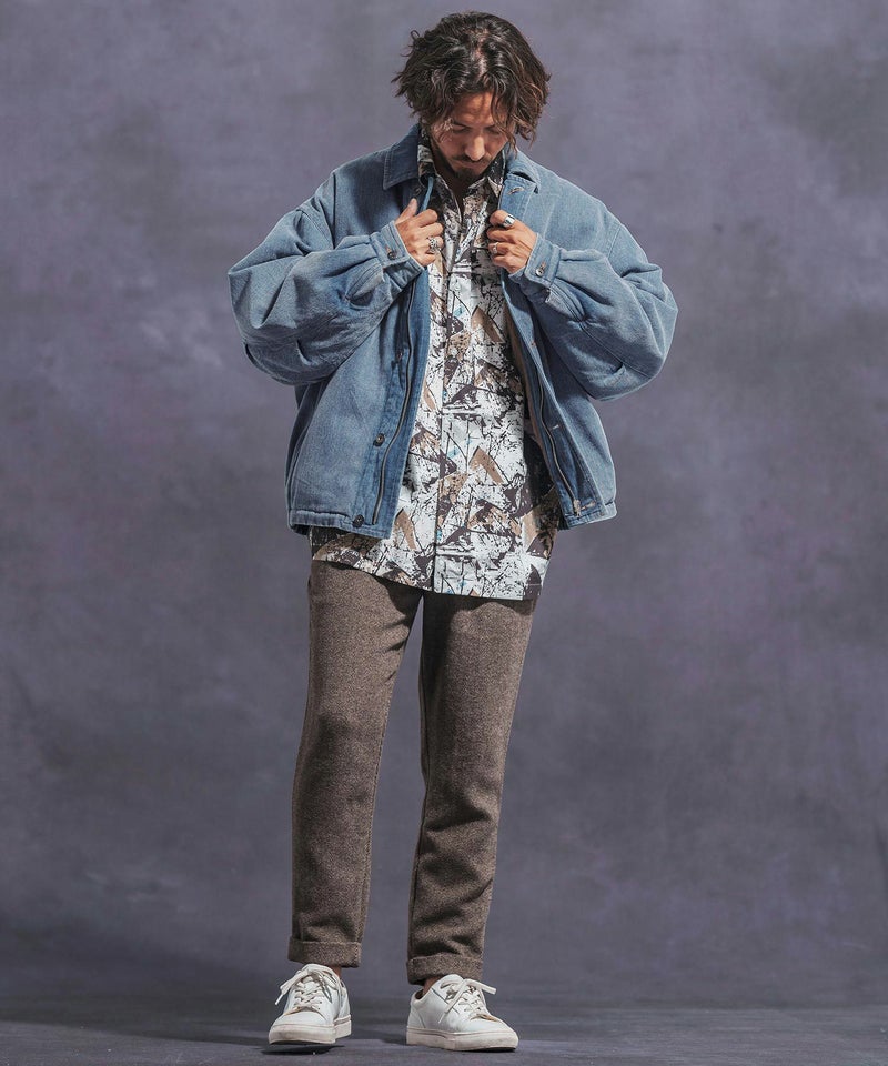 30%OFF【Jih Nunc(ジーヌンク)】ユーズド加工ルーズシルエットデニム 