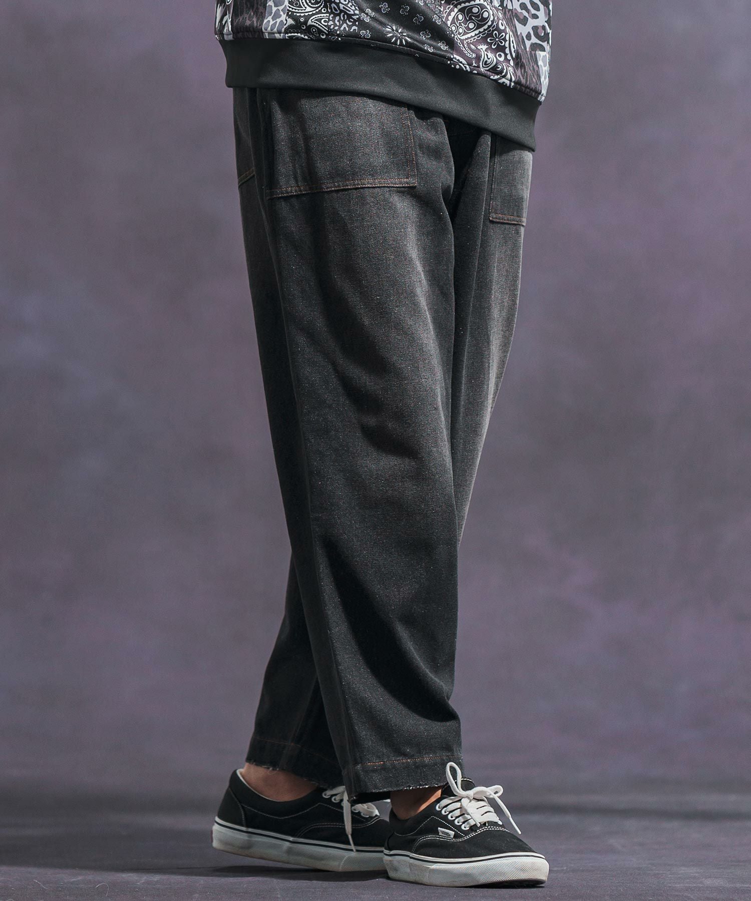 30%OFF【Jih Nunc(ジーヌンク)】ユーズド加工ベイカーデニムパンツ(JIH