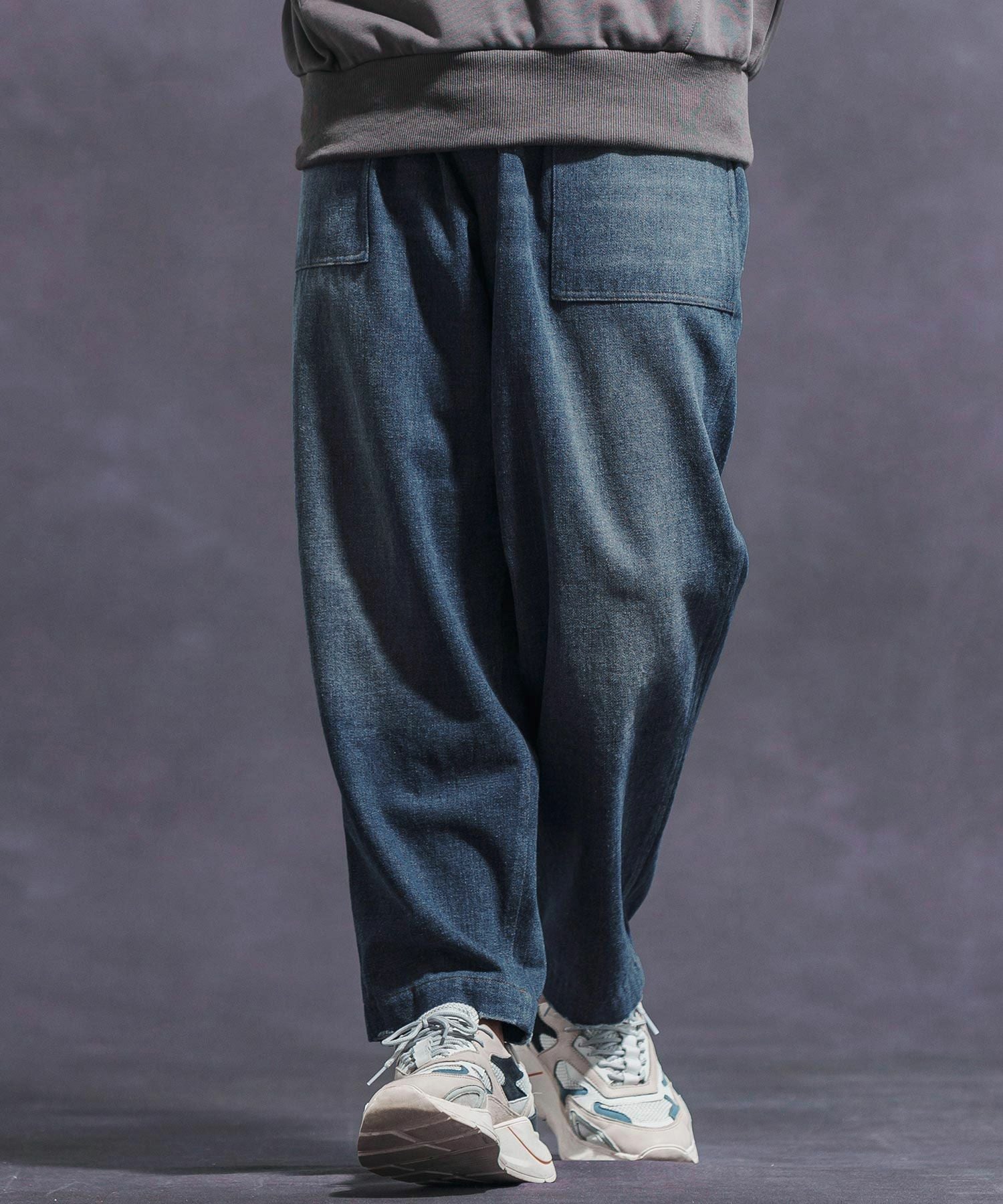 30%OFF【Jih Nunc(ジーヌンク)】ユーズド加工ベイカーデニムパンツ(JIH