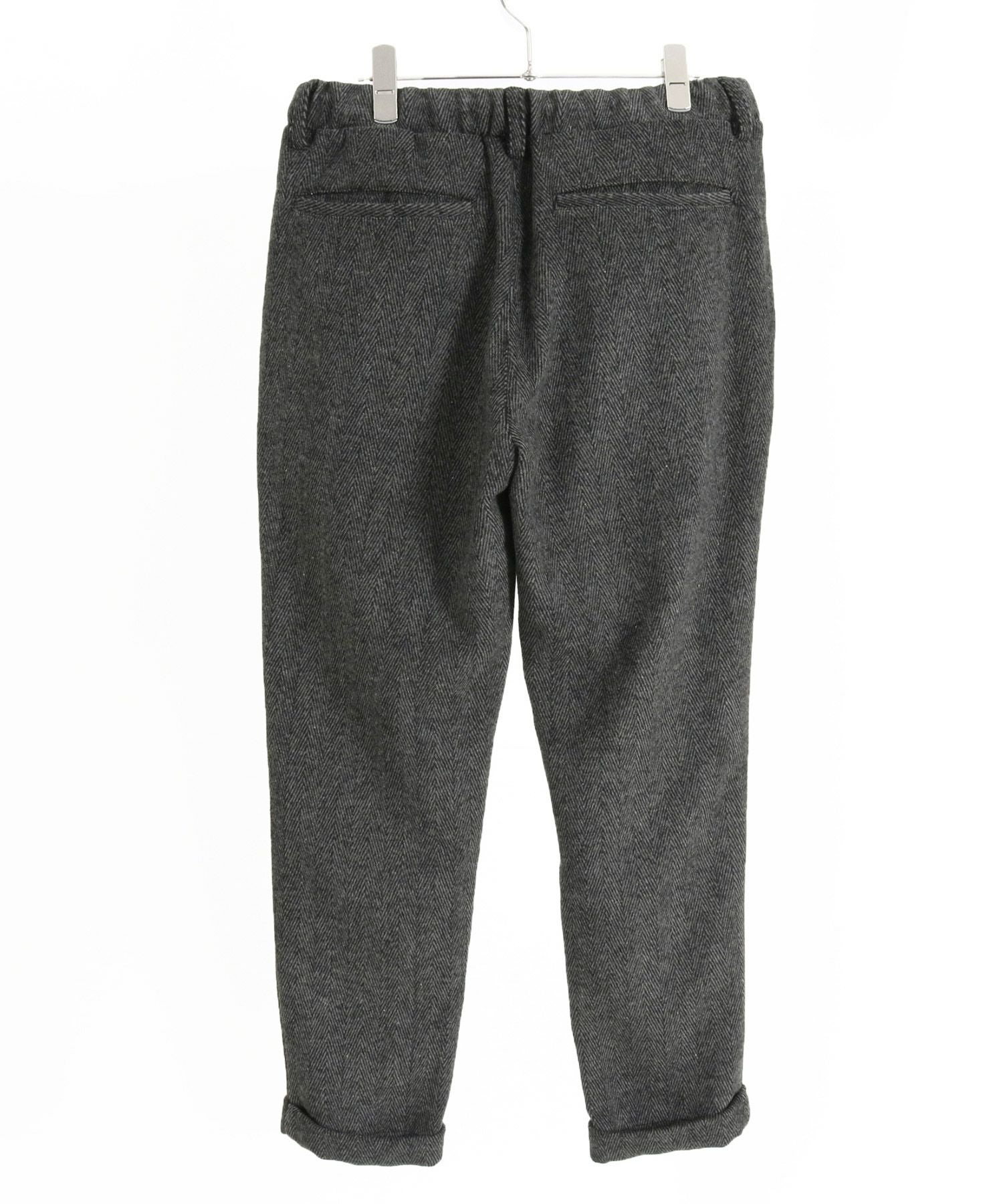 30%OFF【Jih Nunc(ジーヌンク)】ツイードテーパードロールアップパンツ