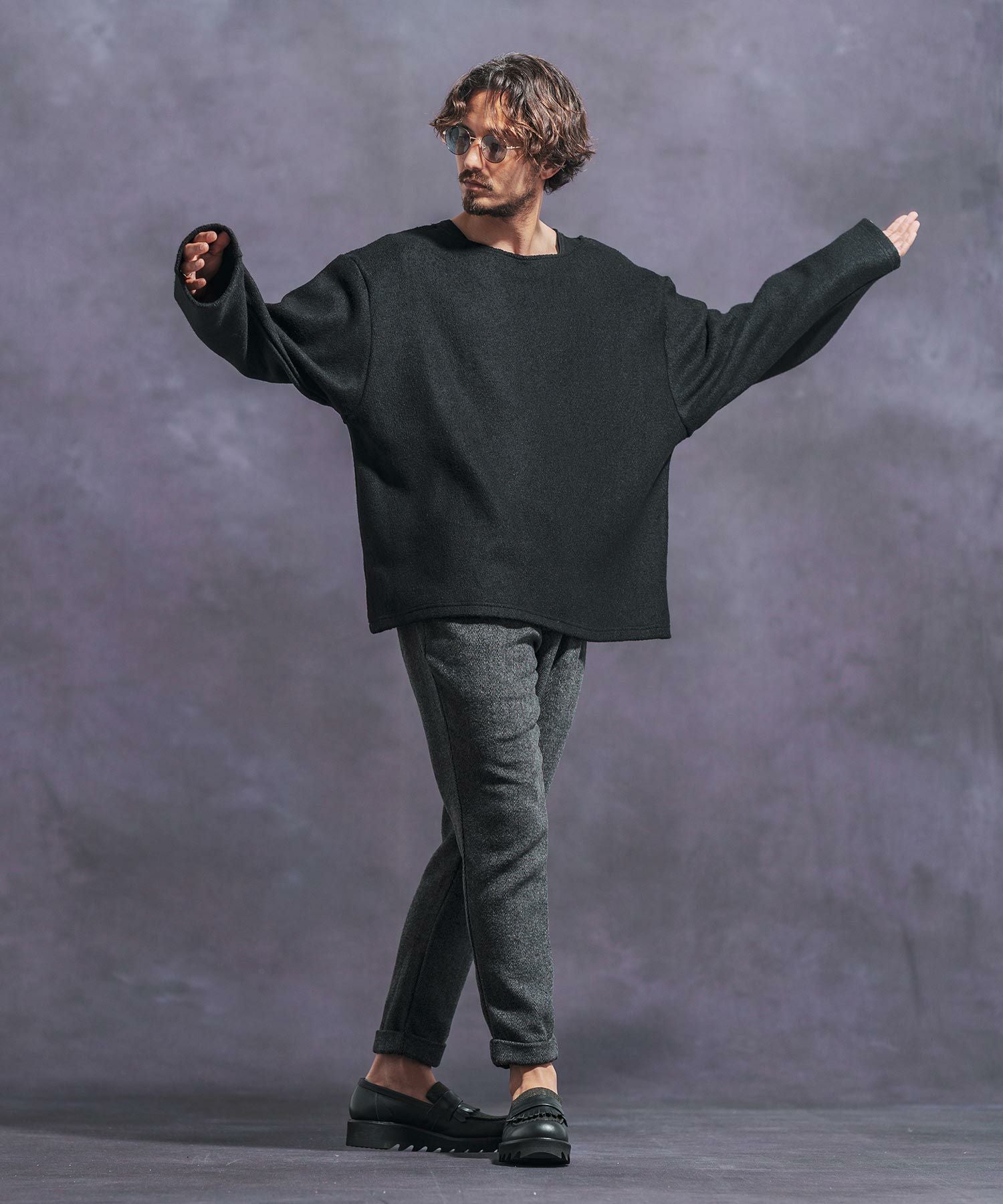 30%OFF【Jih Nunc(ジーヌンク)】ボートネックルーズシルエット