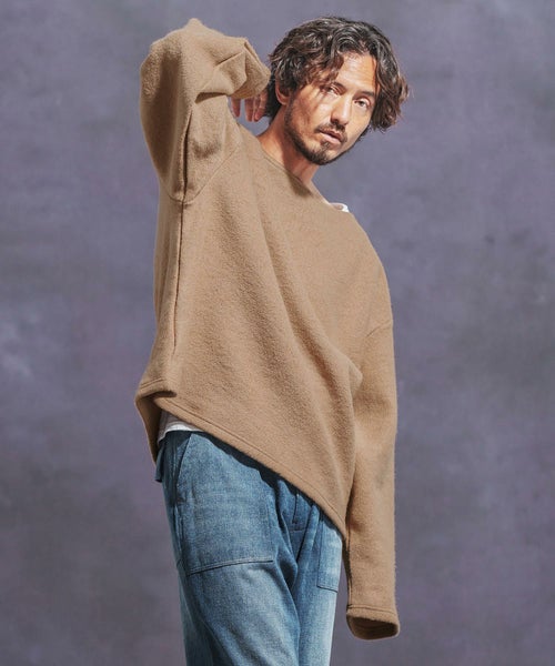 30%OFF【Jih Nunc(ジーヌンク)】ボートネックルーズシルエット 
