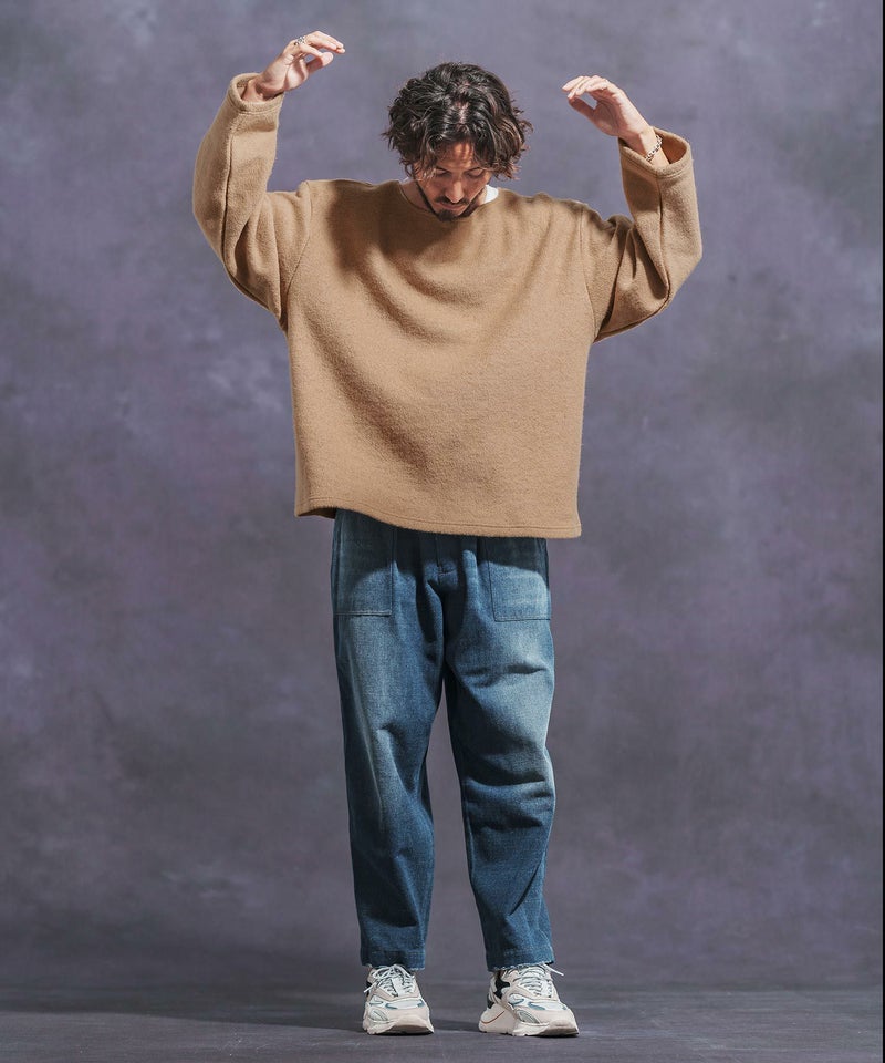 30%OFF【Jih Nunc(ジーヌンク)】ボートネックルーズシルエット 