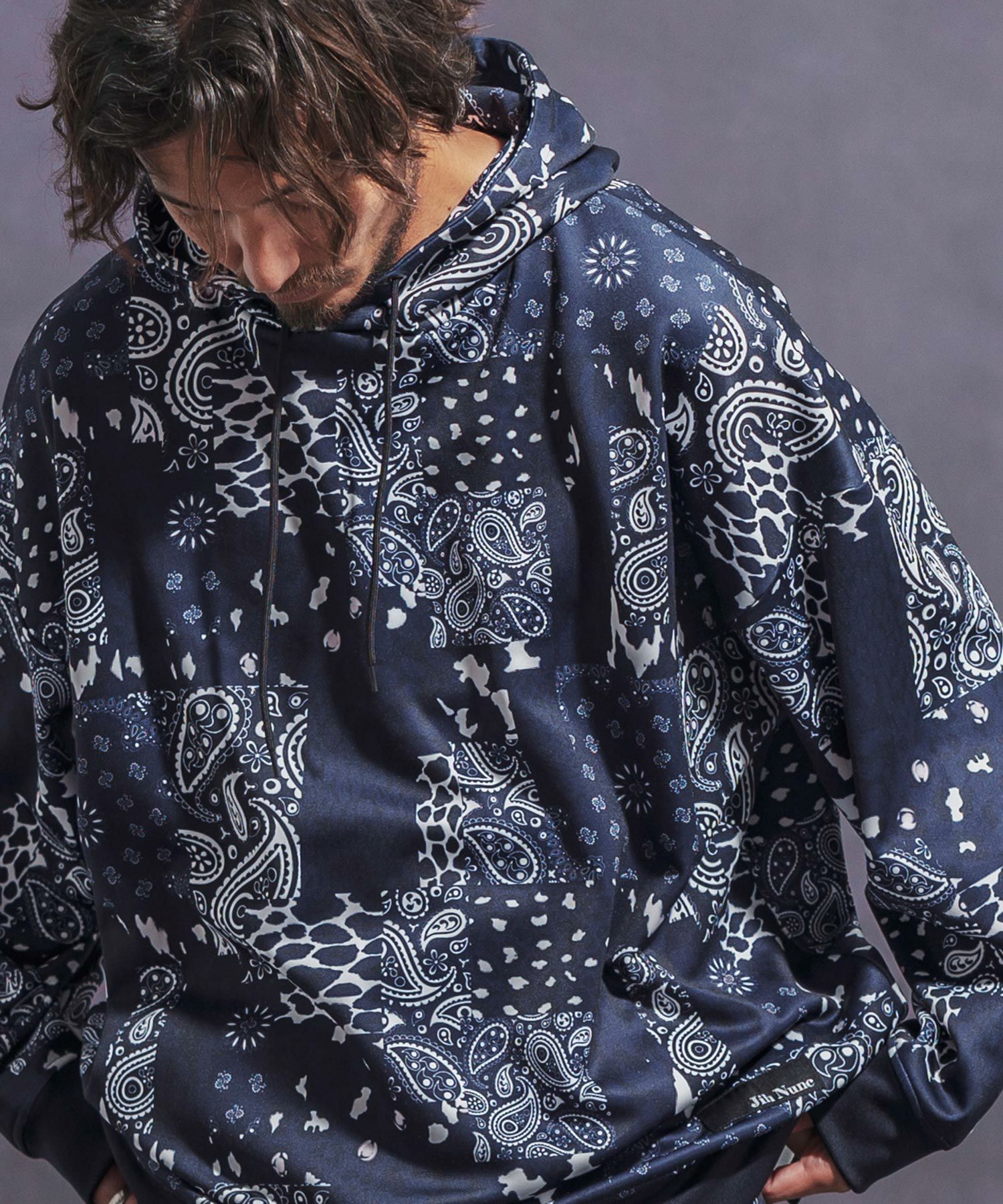 30%OFF【Jih Nunc(ジーヌンク)】ペイズリー×レオパード総柄ポンチプル