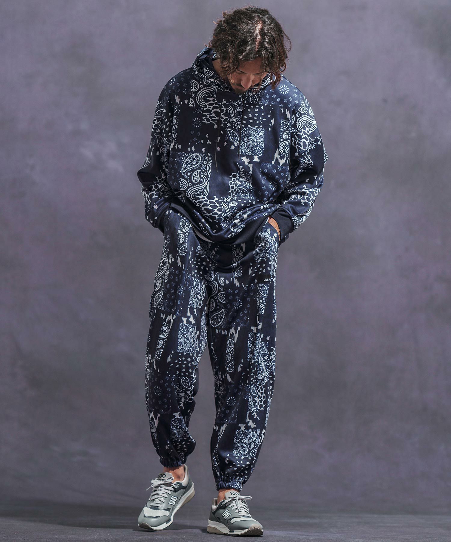 30%OFF【Jih Nunc(ジーヌンク)】ペイズリー×レオパード総柄ポンチプル